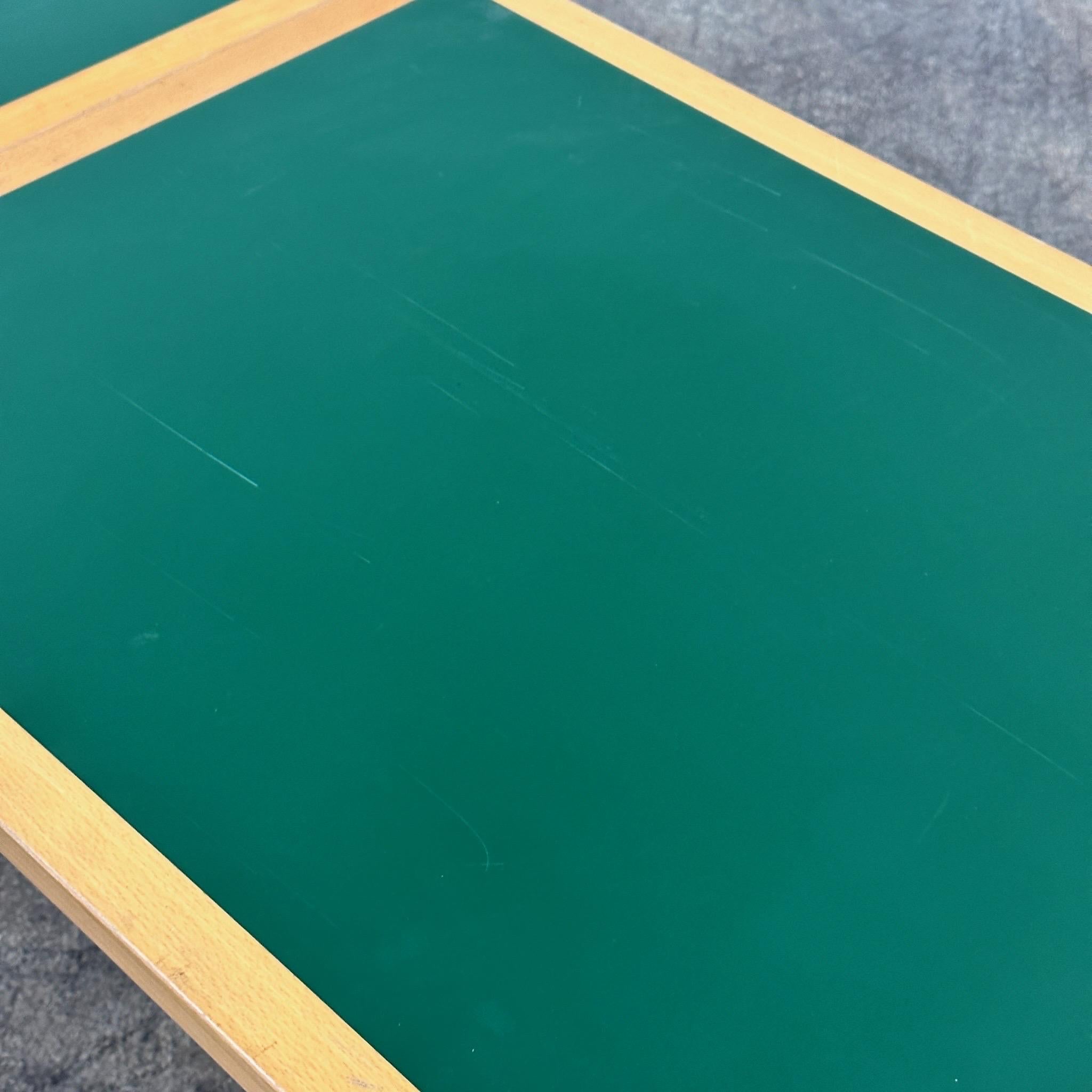 Scandinavian Modern Green Linoleum Table/Desk by Rud Thygesen and Johnny Sørensen for Magnus Olesen For Sale