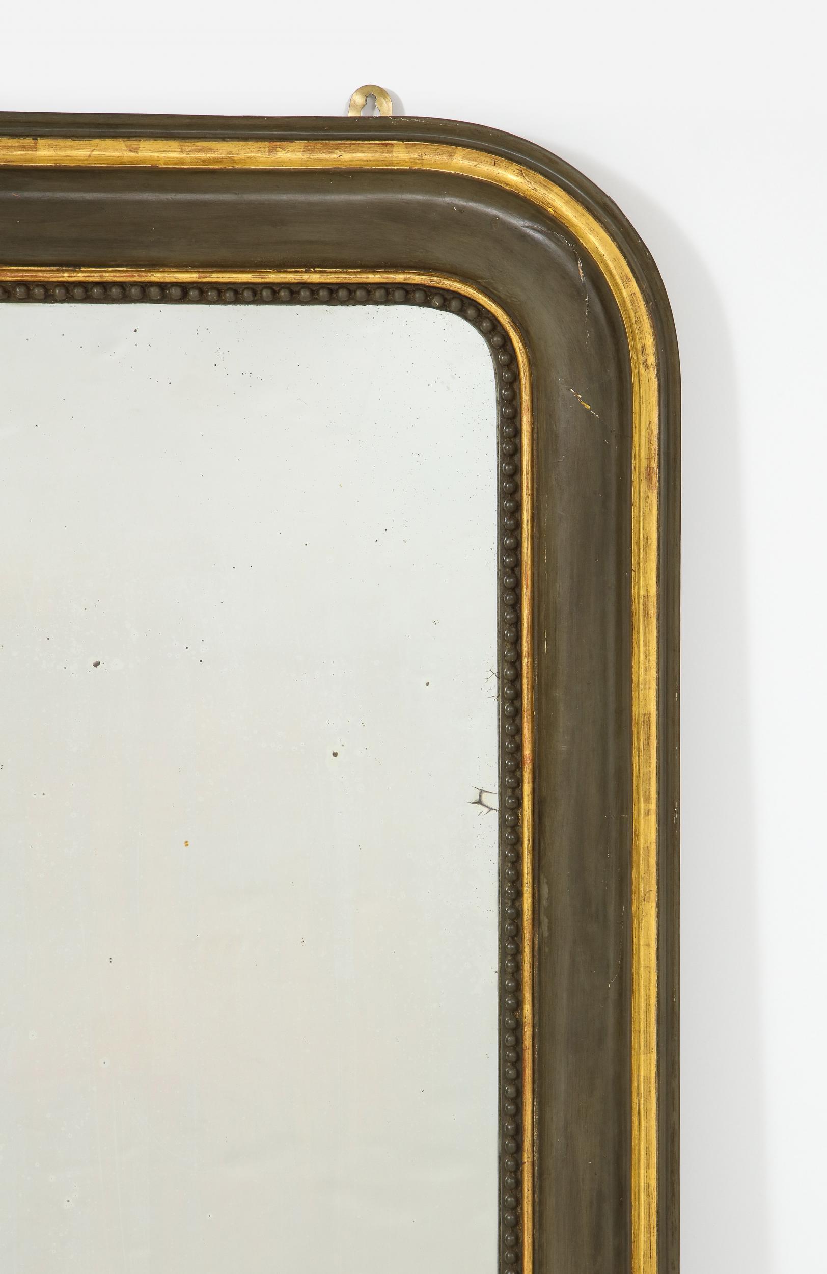 19th Century Green Louis Philippe Mirror