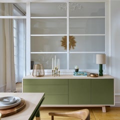 Niedriges 2-türiges Sideboard mit 3 Schubladen aus Holz, Eric Gizard, Paris, entworfen und hergestellt in Frankreich