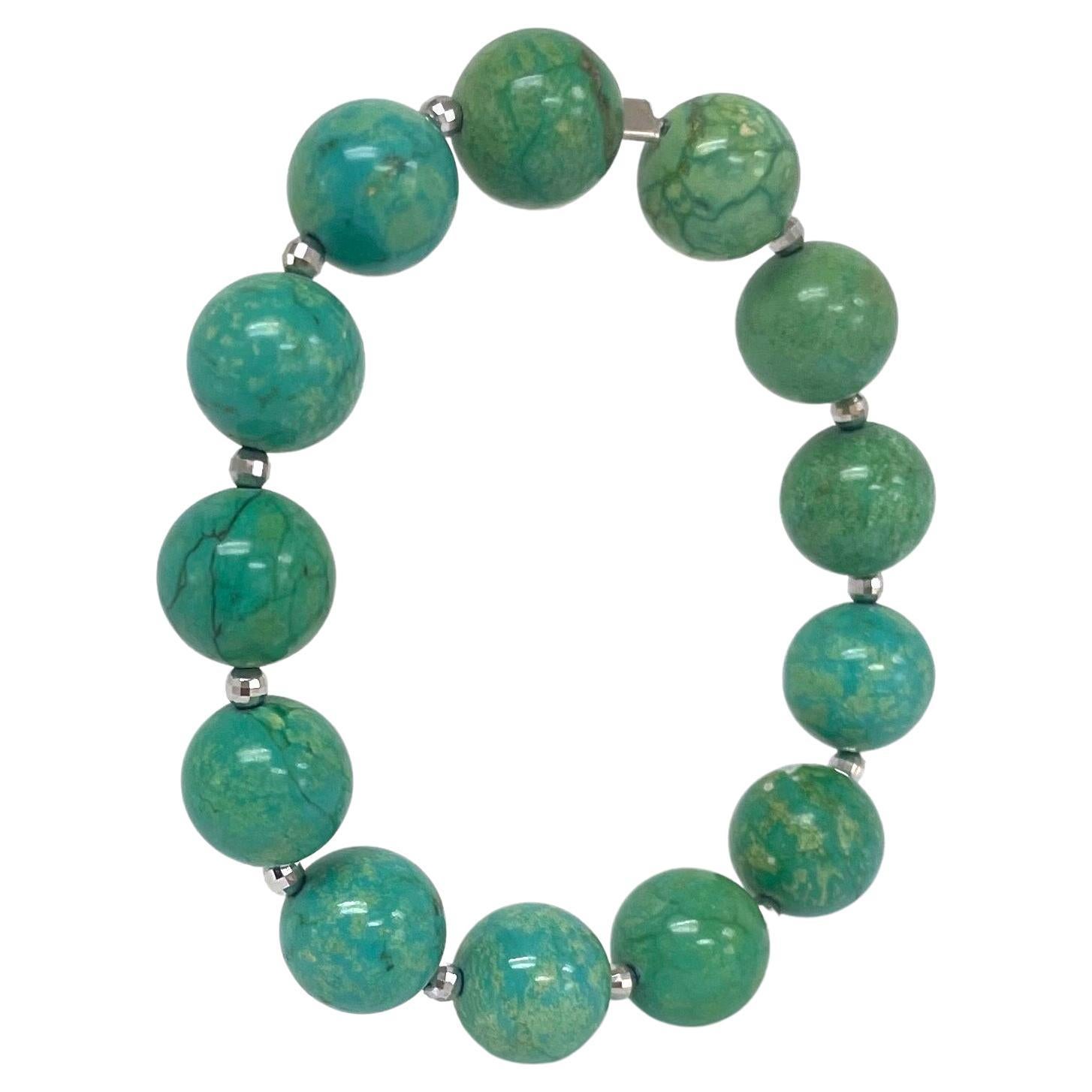 Green Magnesite Paradizia Bracelet For Sale 9