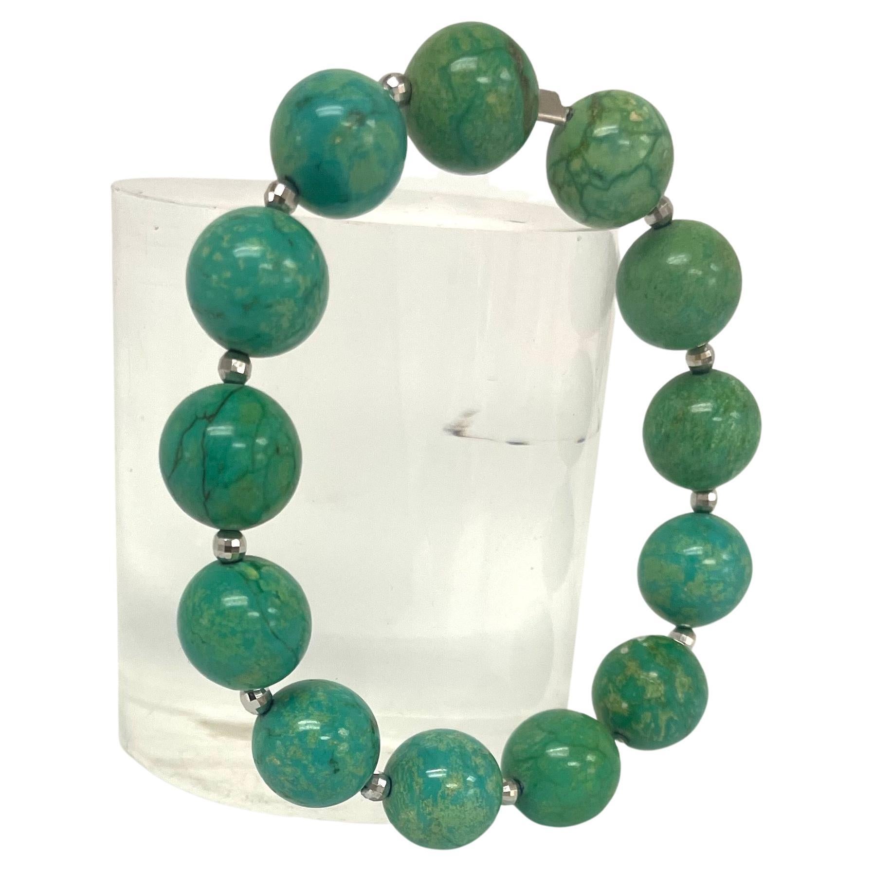 Green Magnesite Paradizia Bracelet For Sale 10
