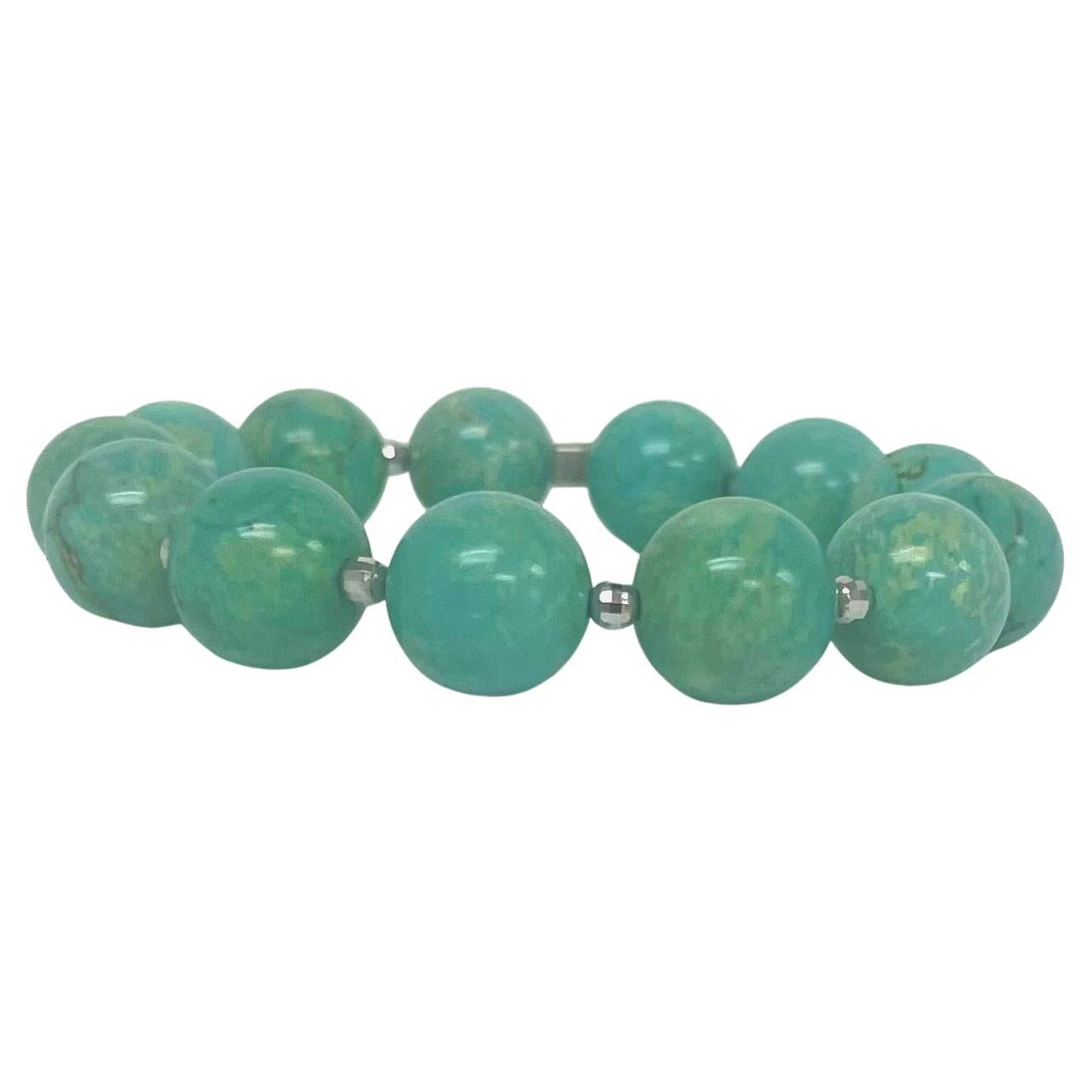 Artisan Green Magnesite Paradizia Bracelet For Sale