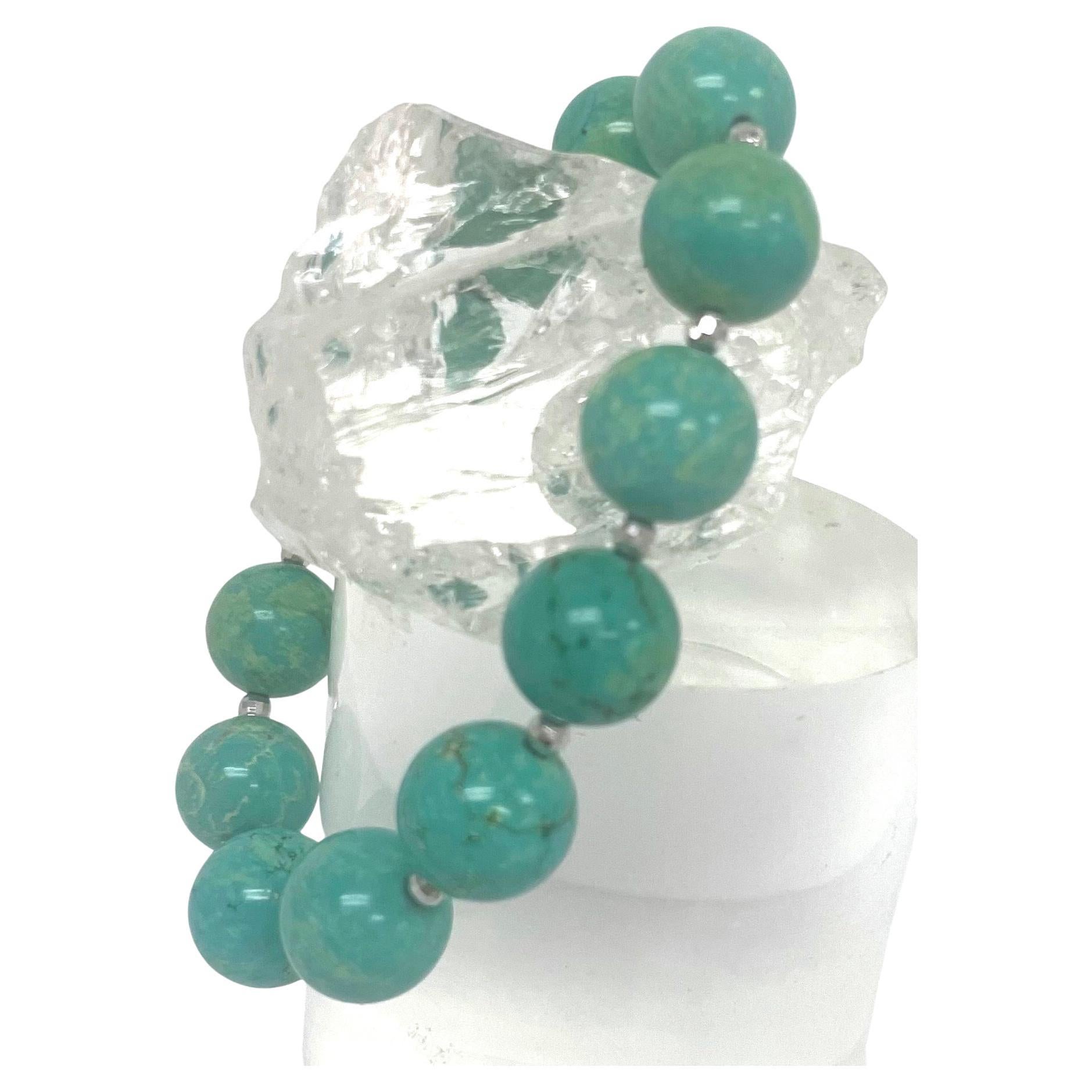 Modern Green Magnesite Paradizia Bracelet For Sale