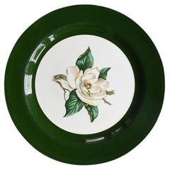 Green Magnolia Dinner Plate in Jaderose Pattern by Lifetime China Co