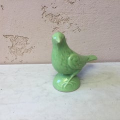 Green Majolica Bird Money Bank, circa 1920