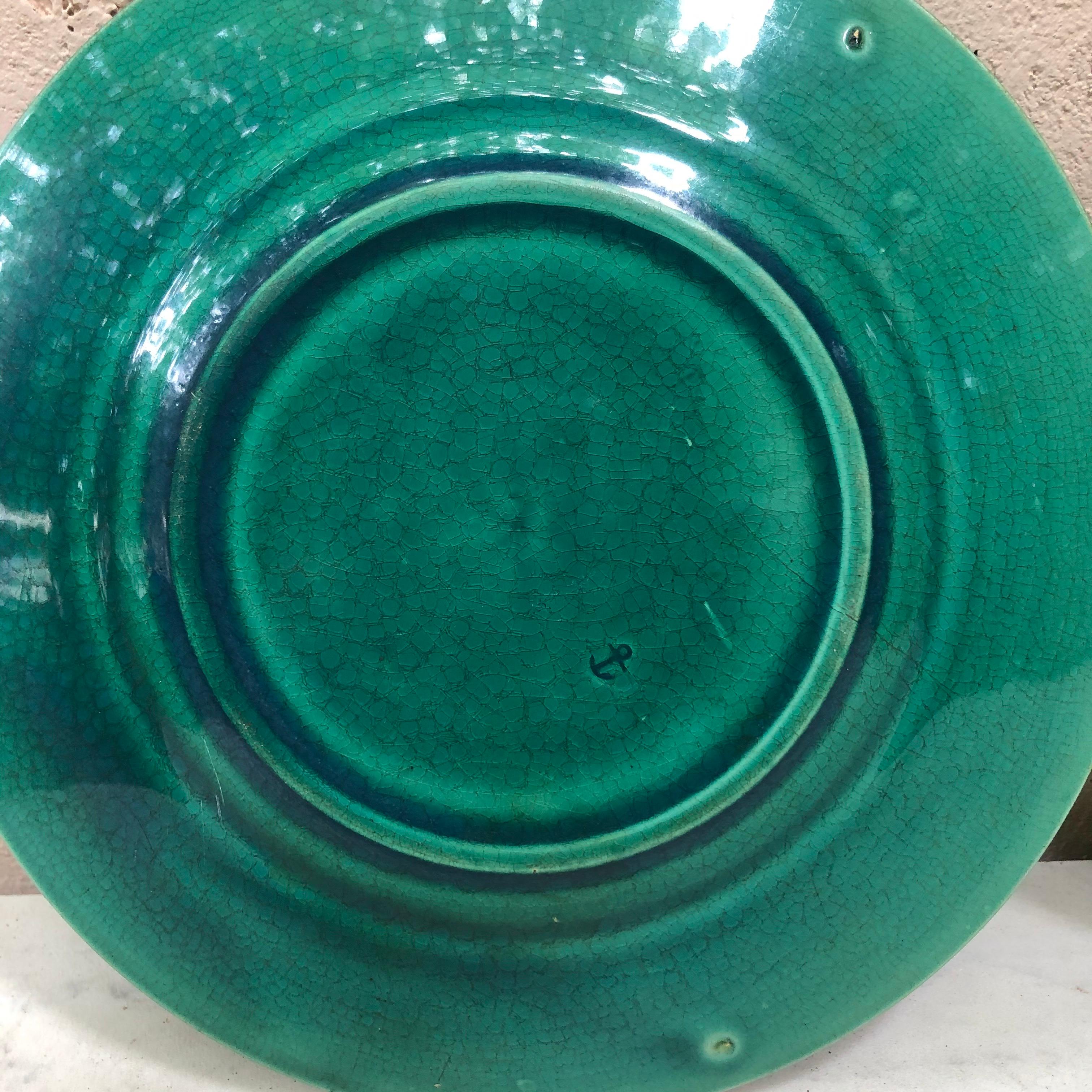 green majolica plates