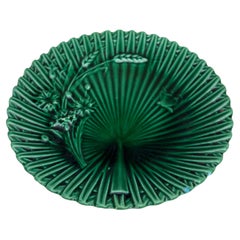 Green Majolica Wheat & Butterfly Plate Villeroy Boch