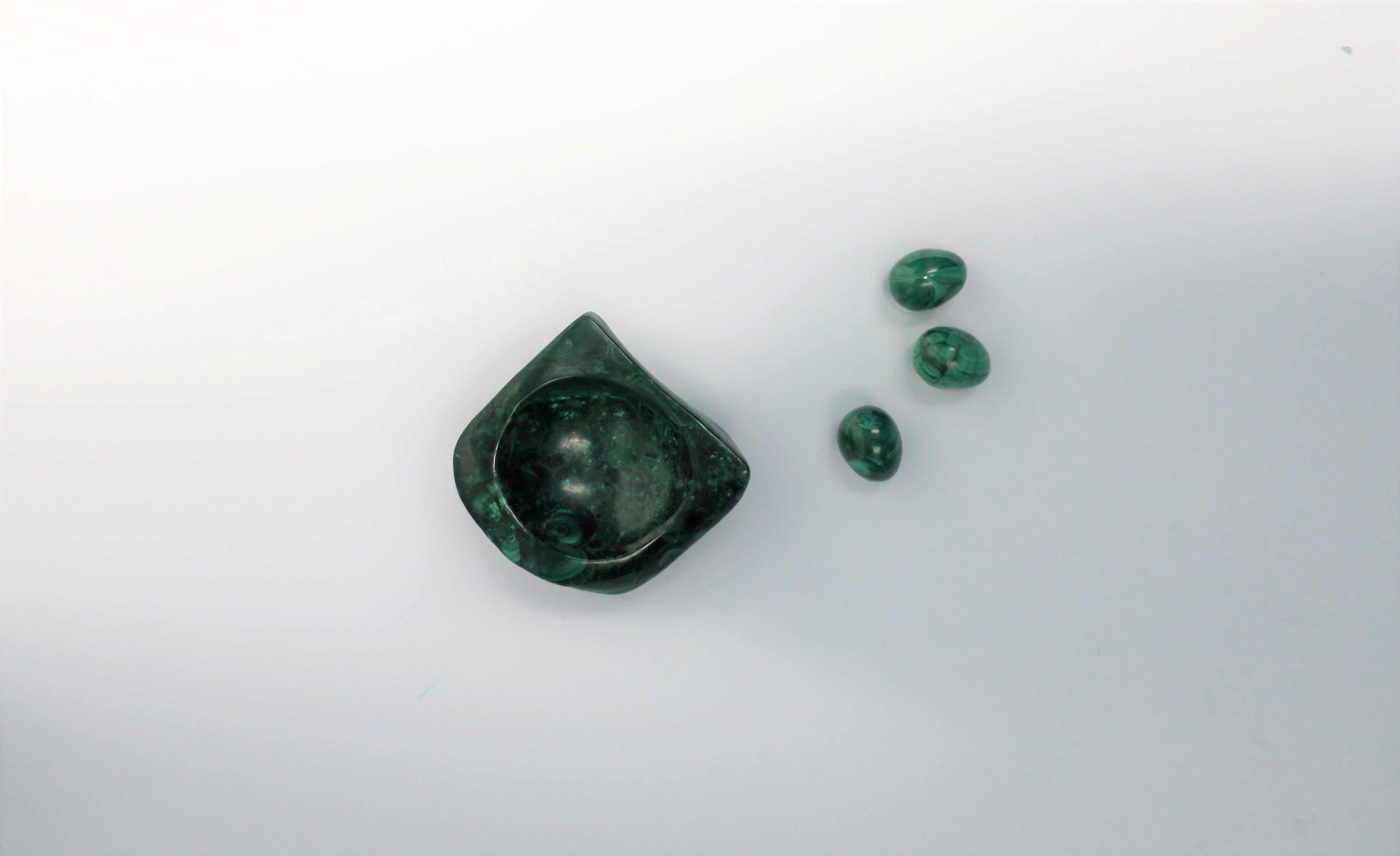 Green Malachite Decorative Dish and Objects 1