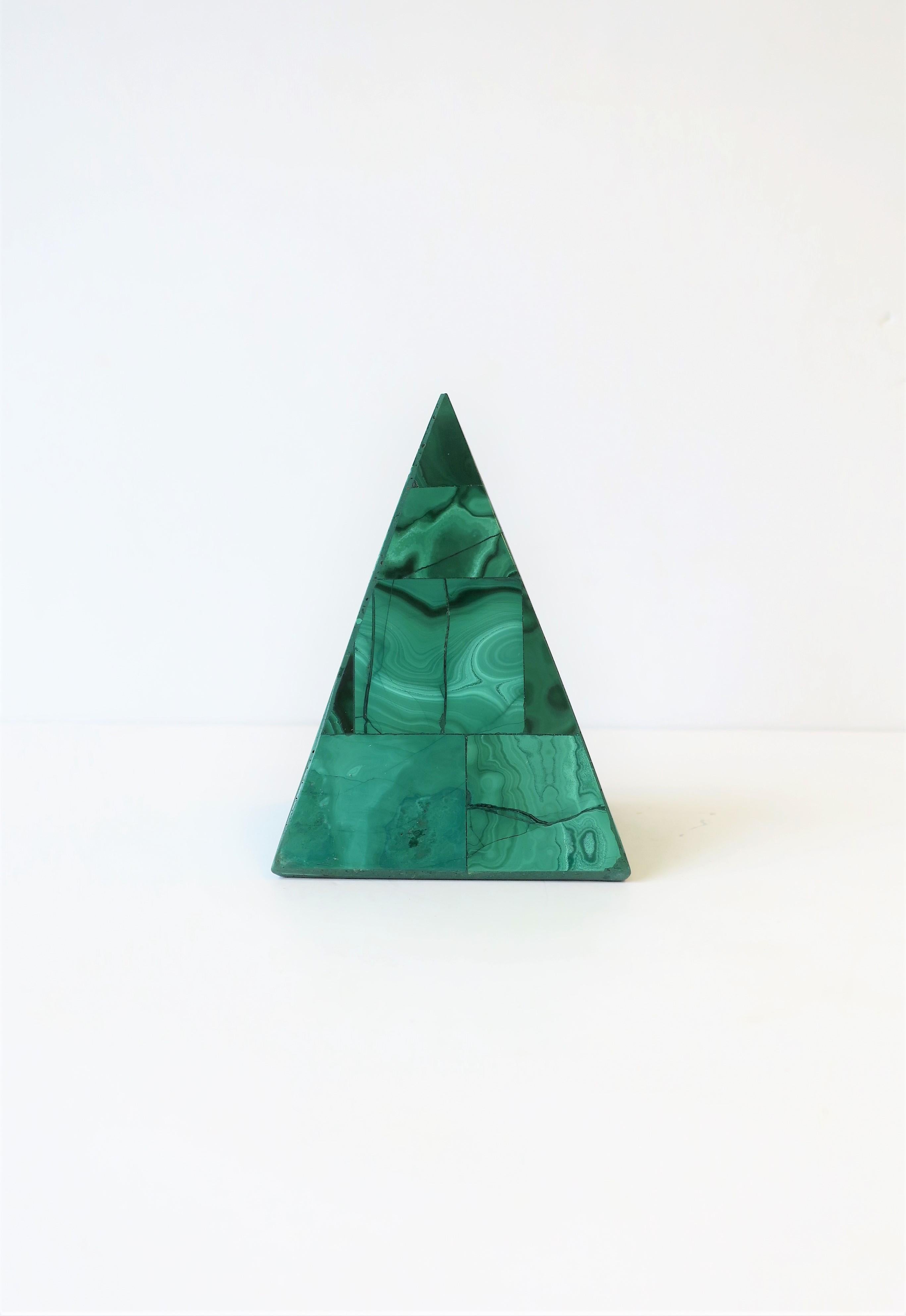 Green Malachite Pyramid In Good Condition In New York, NY