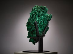 Escultura de malaquita verde Objeto decorativo Cristal de roca Moderno
