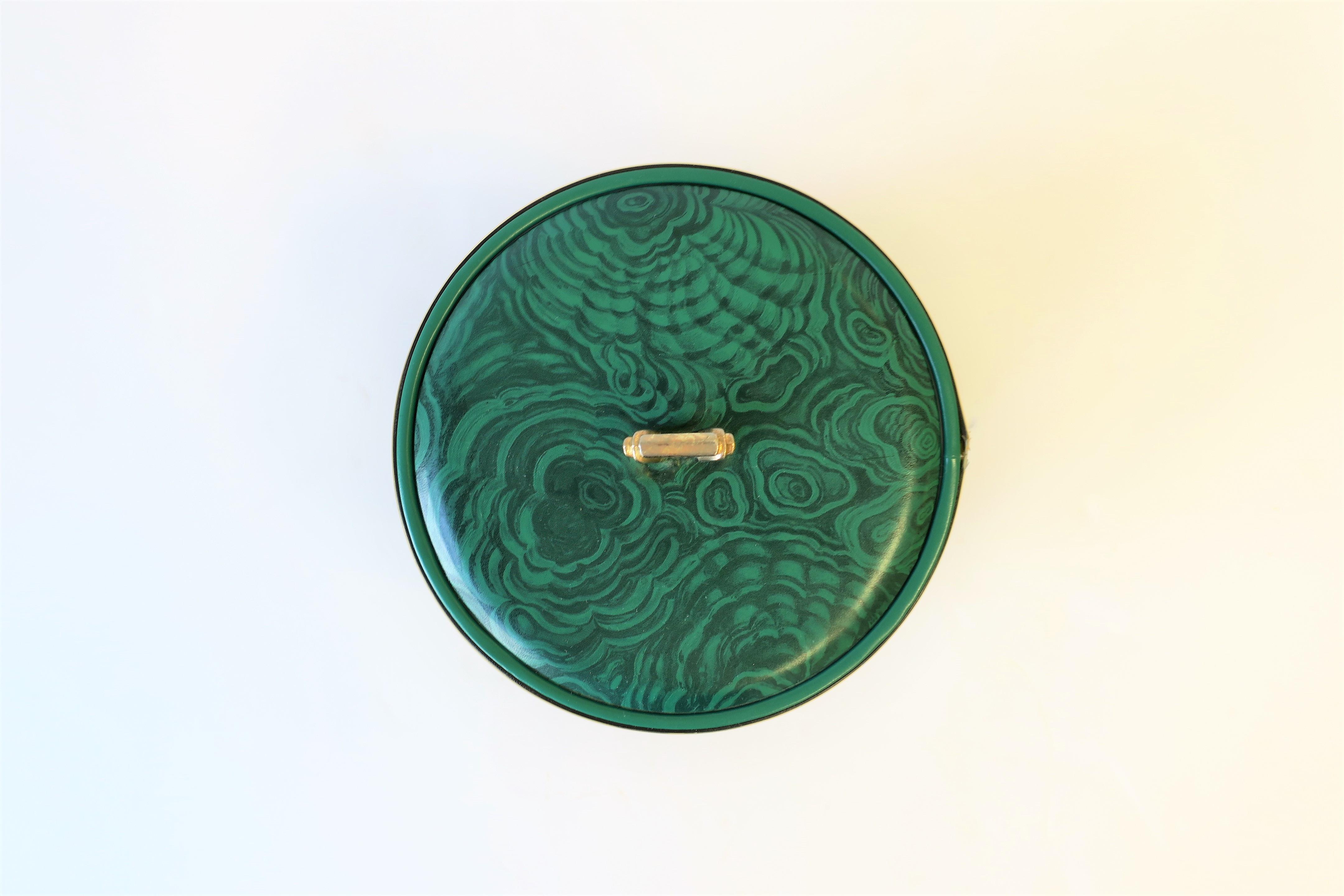 Late 20th Century Green Malachite Style Ice Bucket by Georges Briard, ca. 1970s