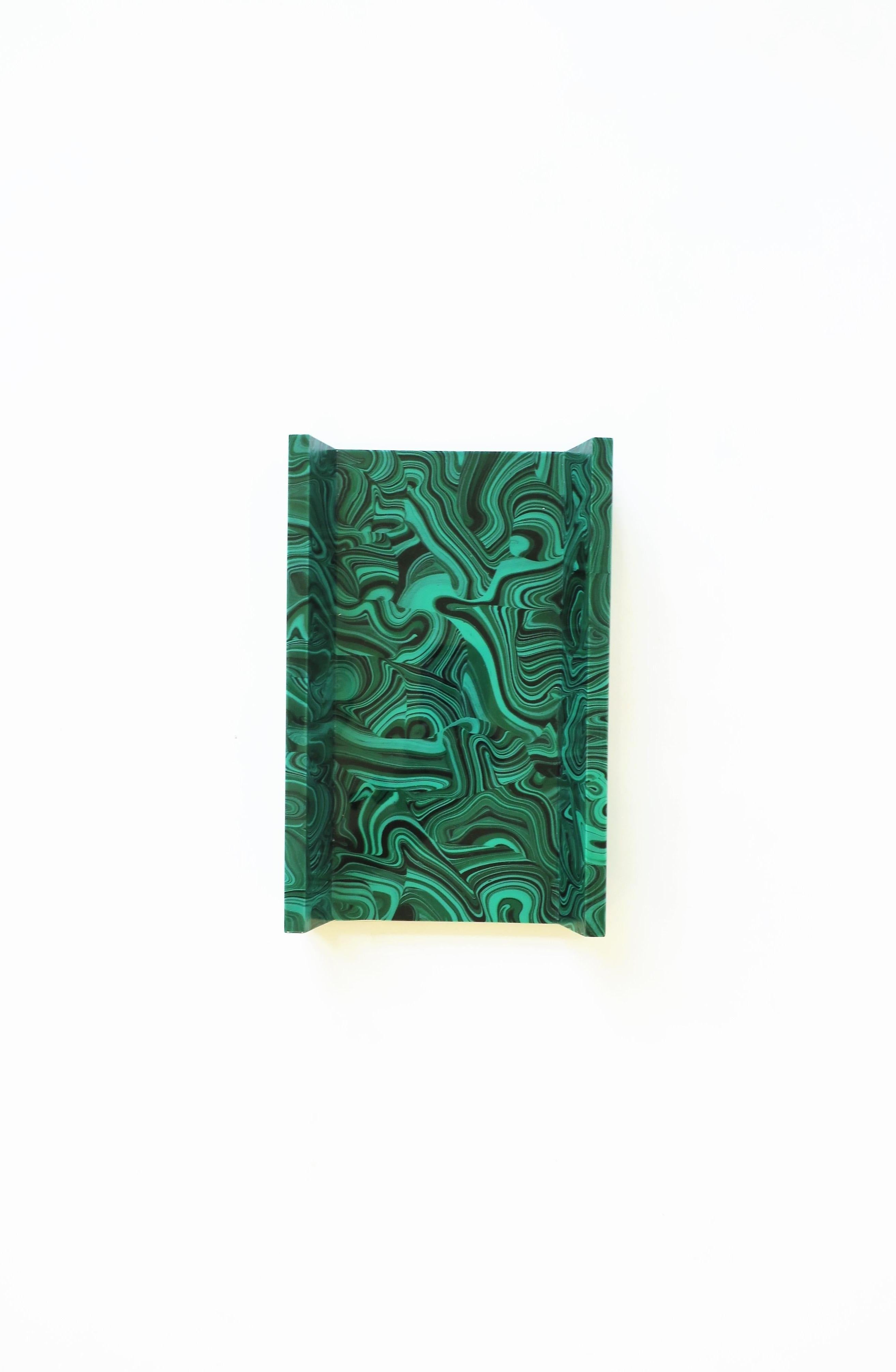 Modern Green Malachite Style Paper Napkin or Hand-Towel Holder