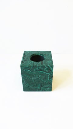 Green Malachite Style Tissue Box Holder Cover