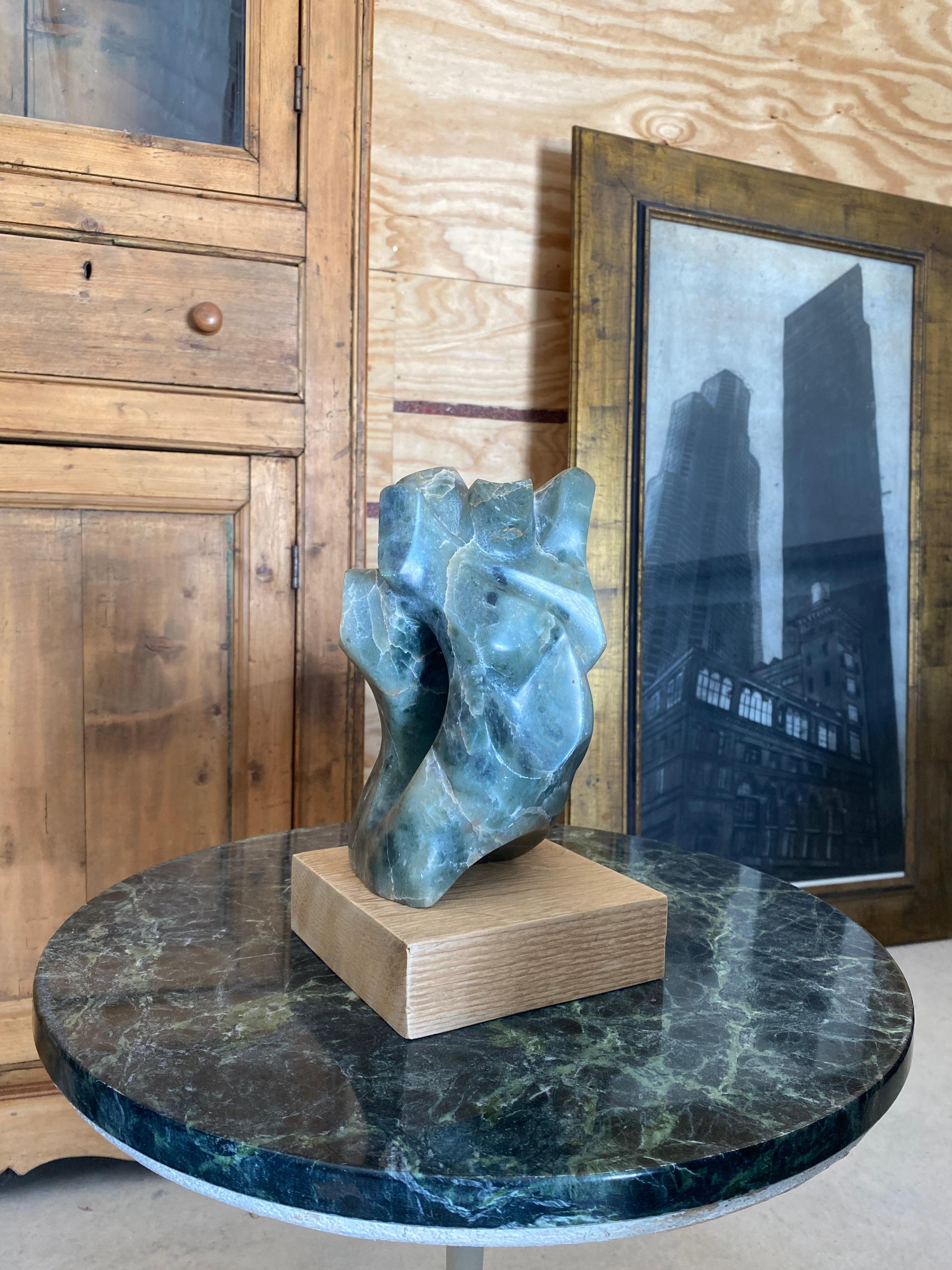 Green Marble Abstract Sculpture by A. Schmetterer in vendita 9