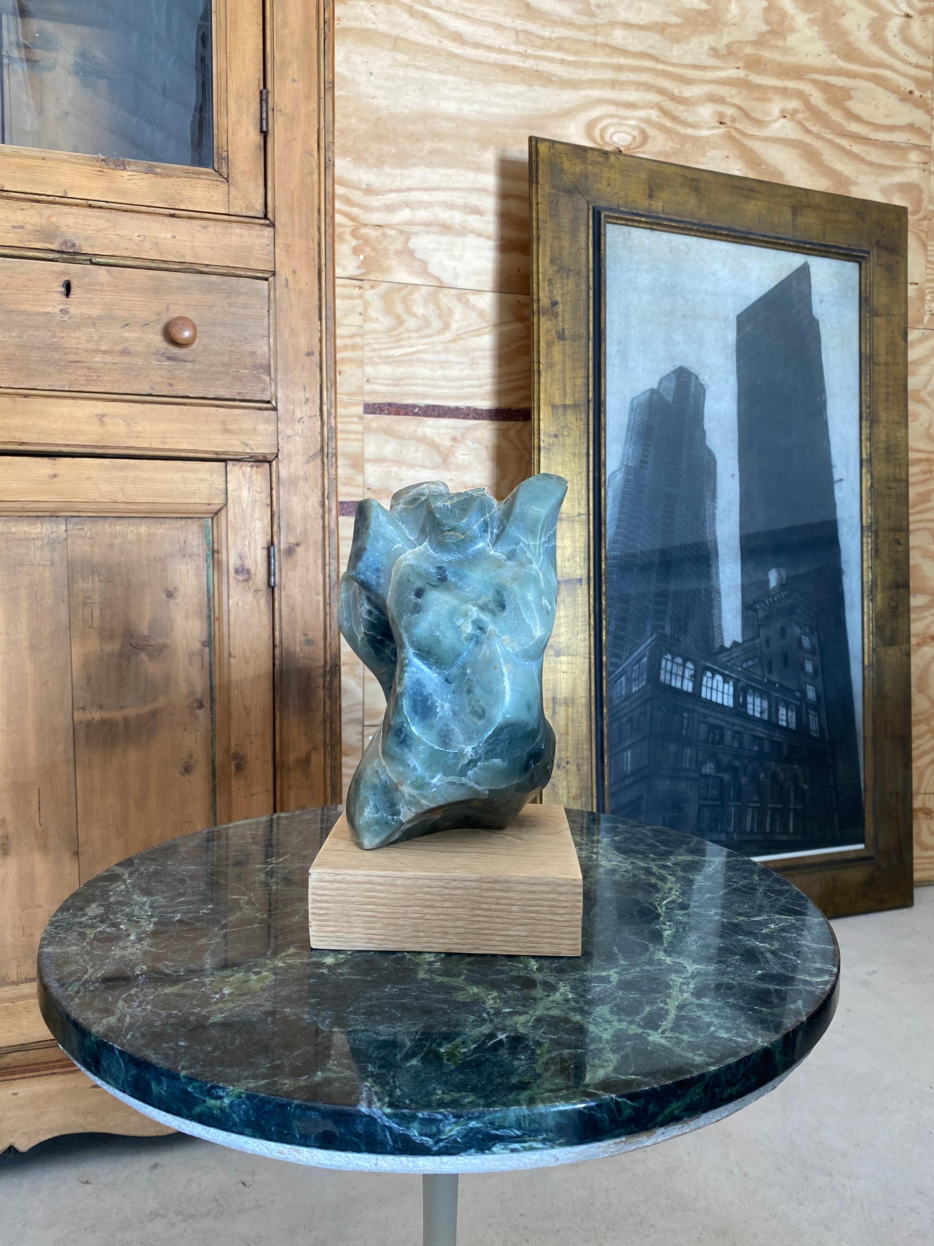 Green Marble Abstract Sculpture by A. Schmetterer in vendita 10