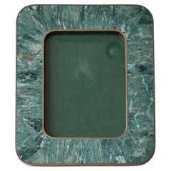 Green Marble and Brass Picture Frame 1960s