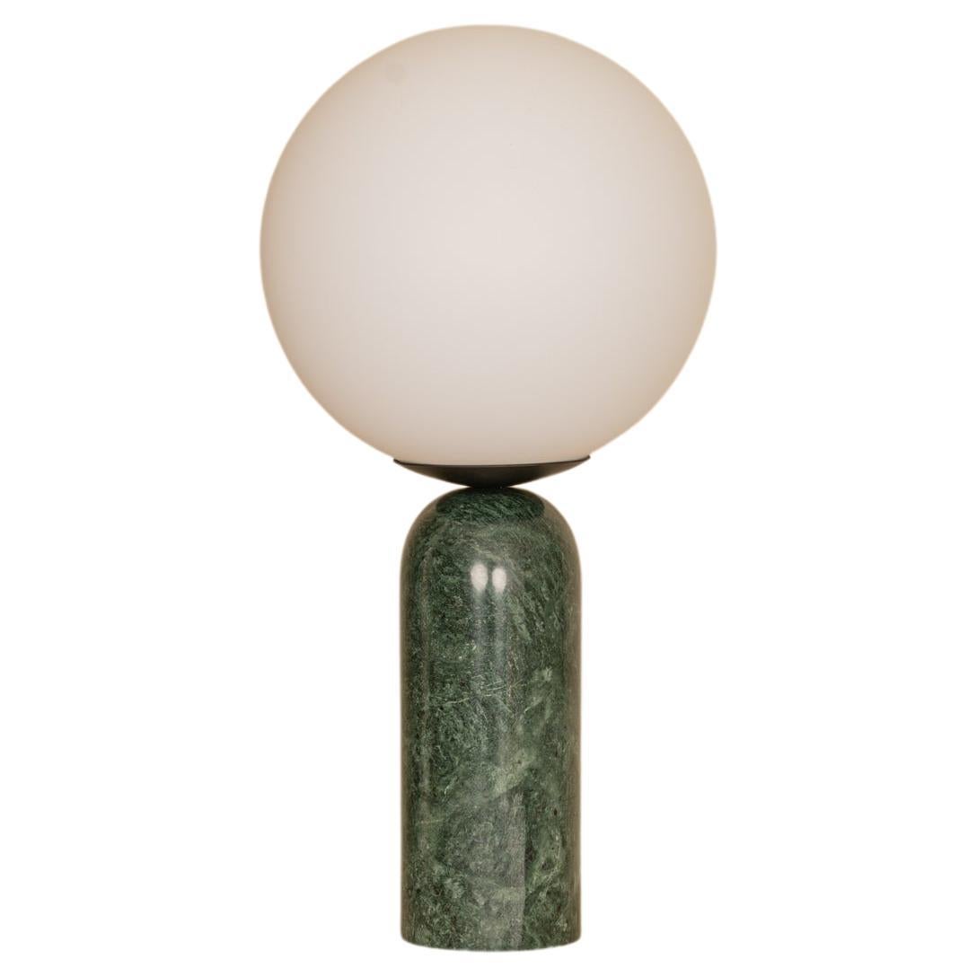 Green Marble and Steel Atlas Table Lamp by Simone & Marcel For Sale