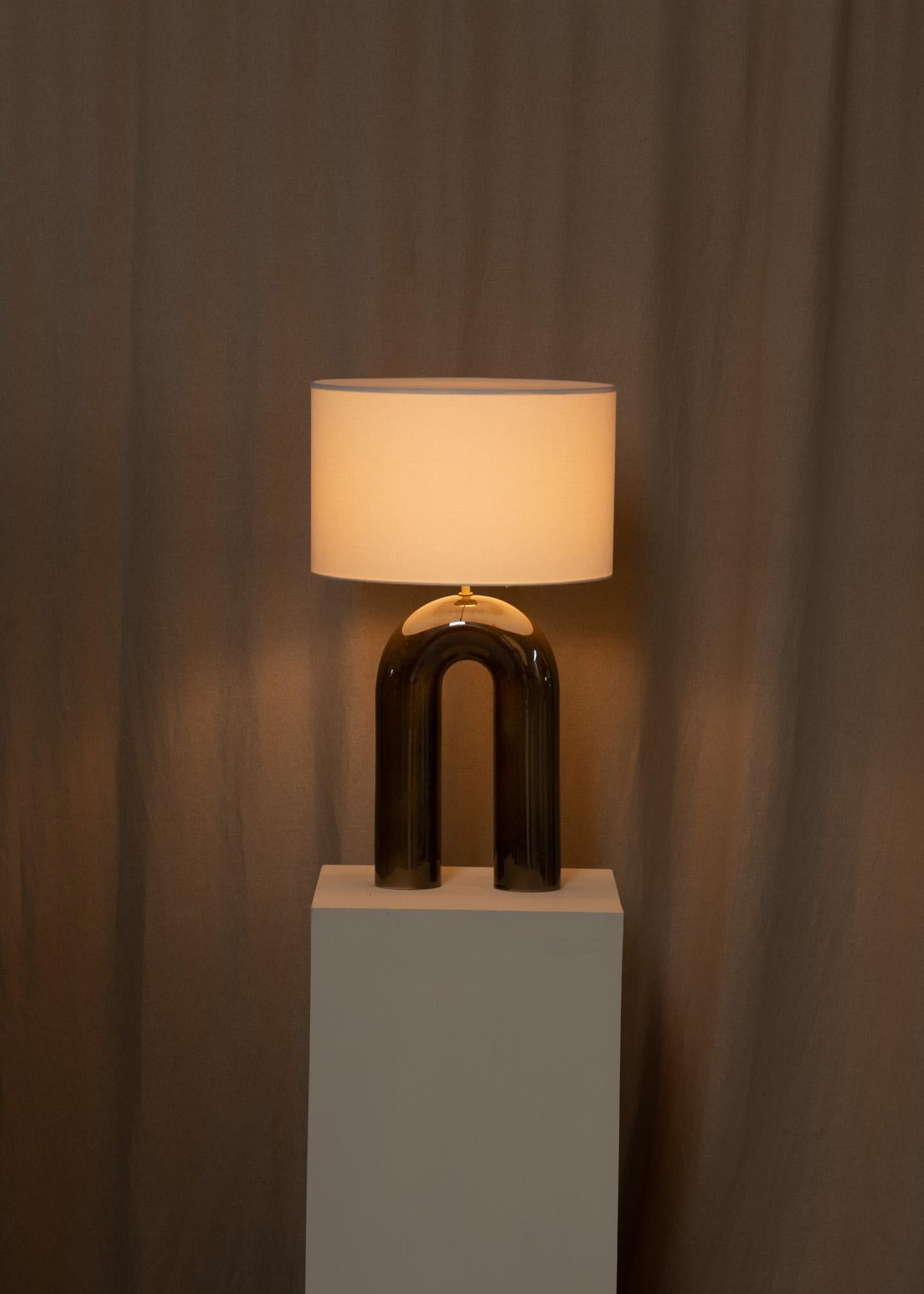 Other Green Marble Arko Table Lamp by Simone & Marcel For Sale