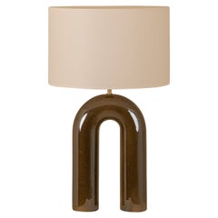 Lampe de bureau Arko en marbre vert par Simone & Marcel