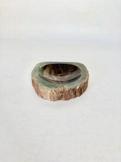 Green marble ashtray, France, 1950