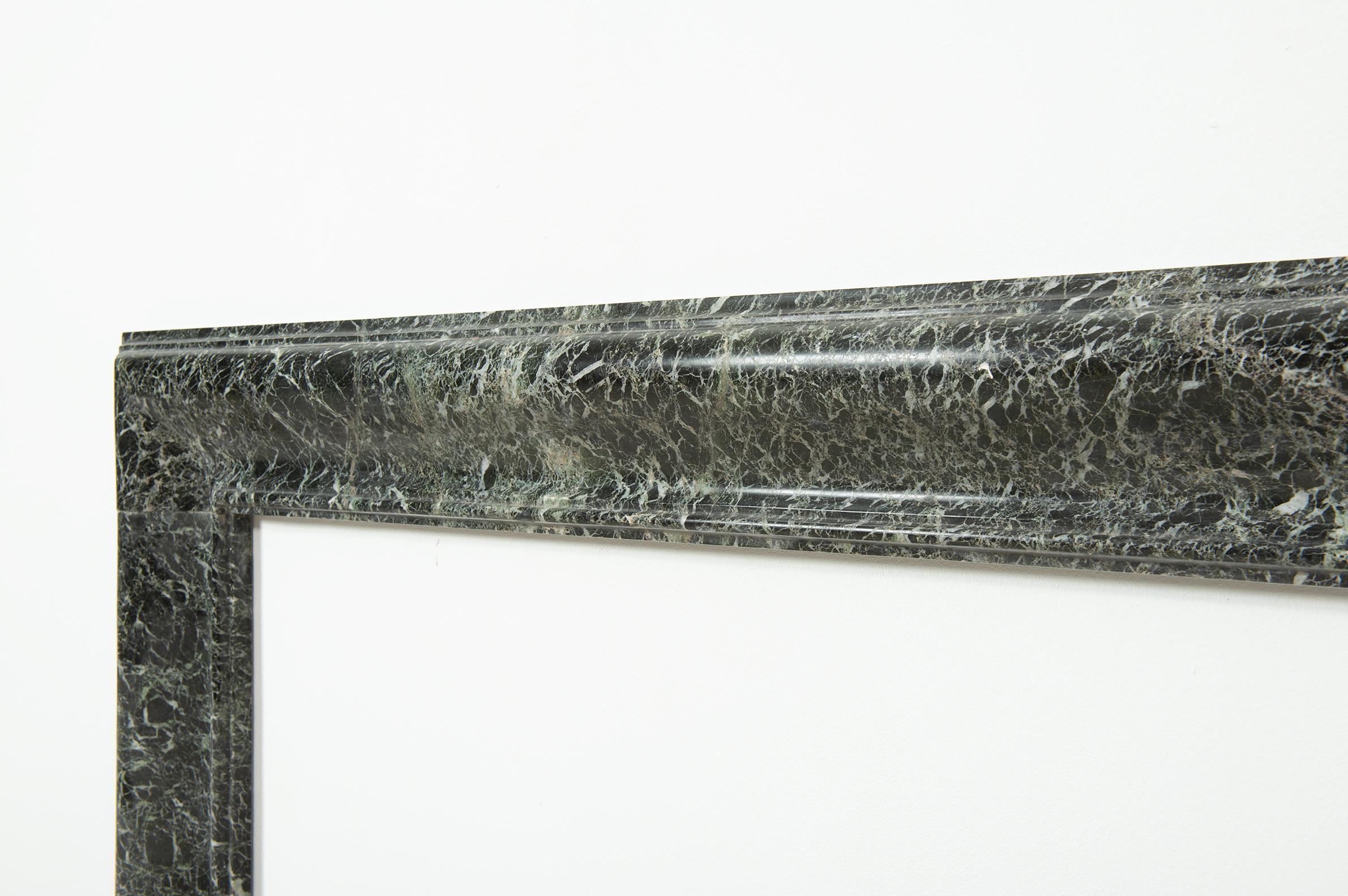 Green Marble Bolection Fireplace with Hearth For Sale 10