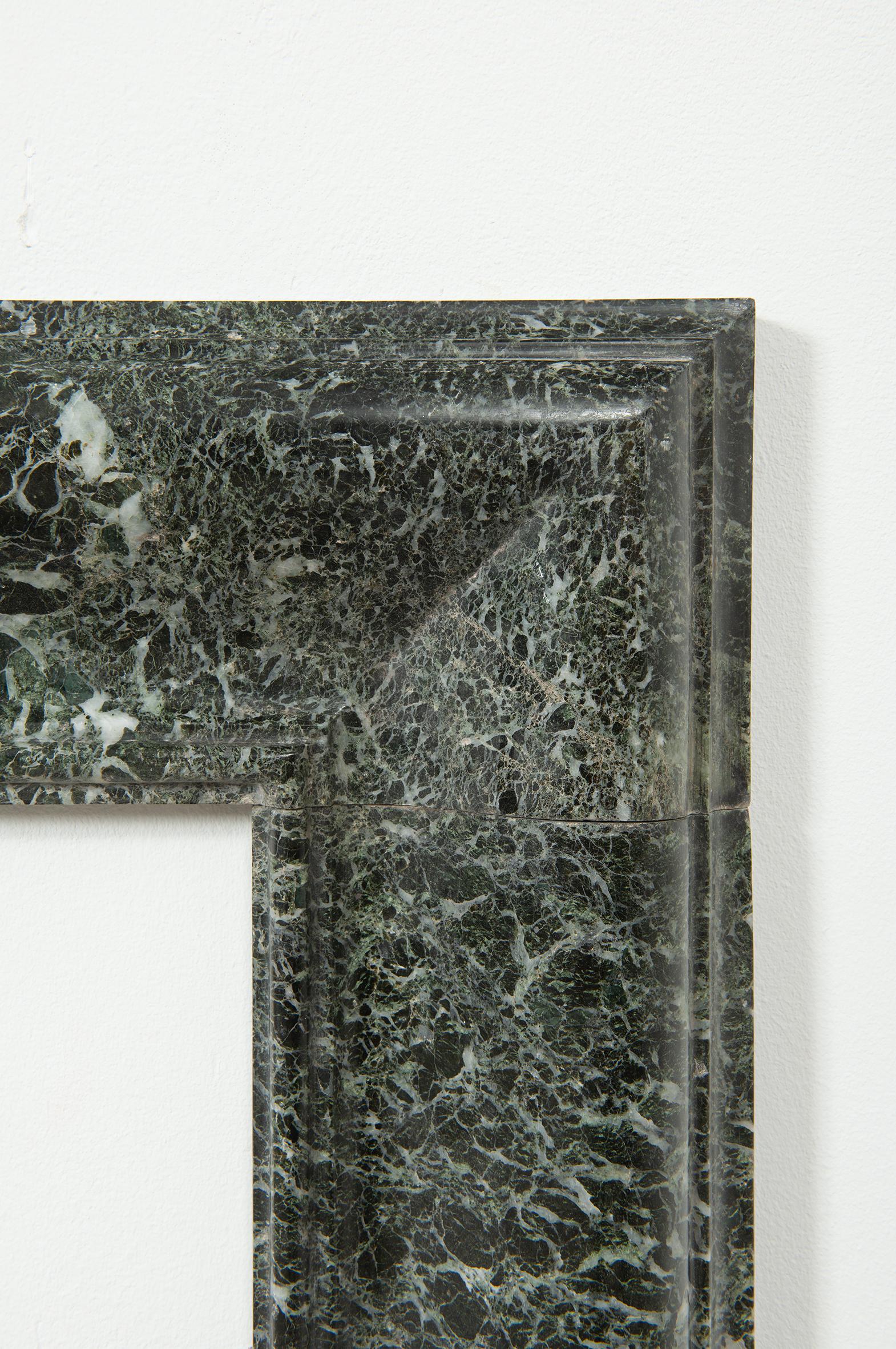 Green Marble Bolection Fireplace with Hearth For Sale 11