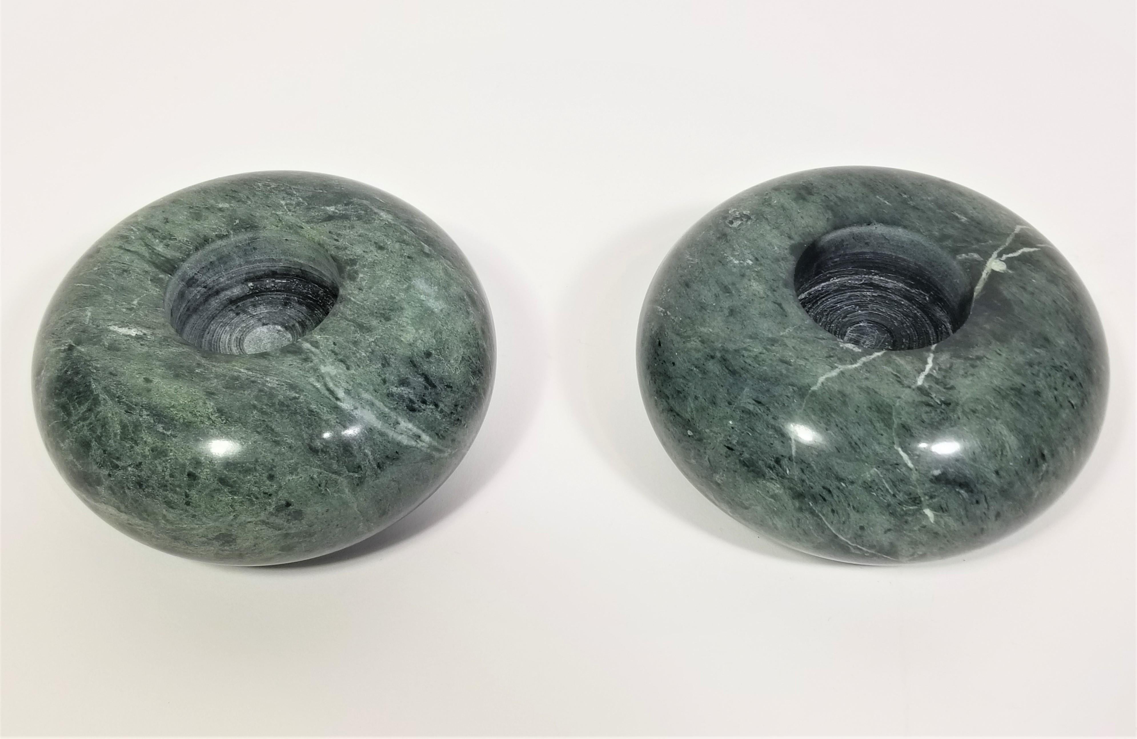 Green Marble Candle Holders, 1980s 1