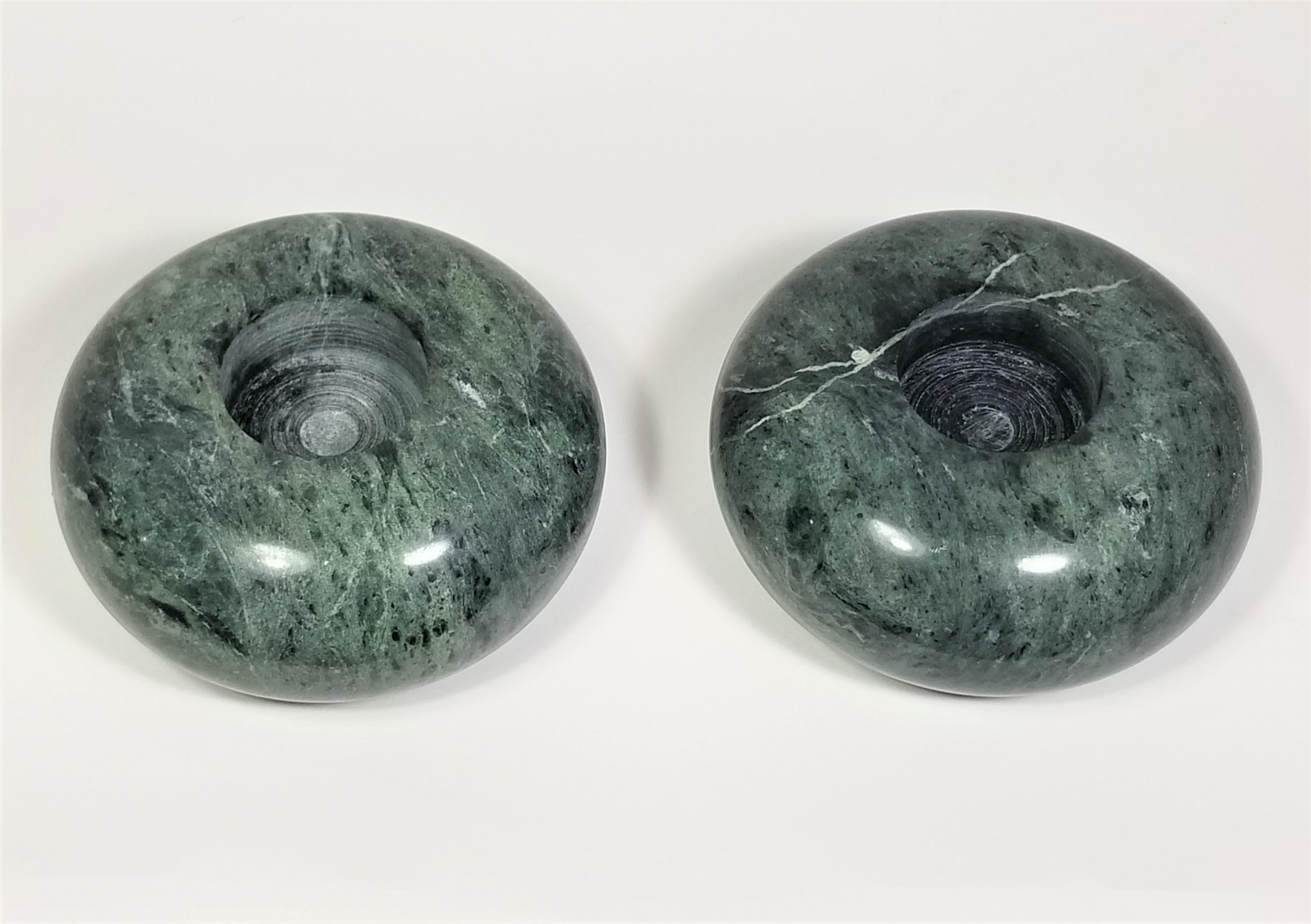 Green Marble Candle Holders, 1980s 2