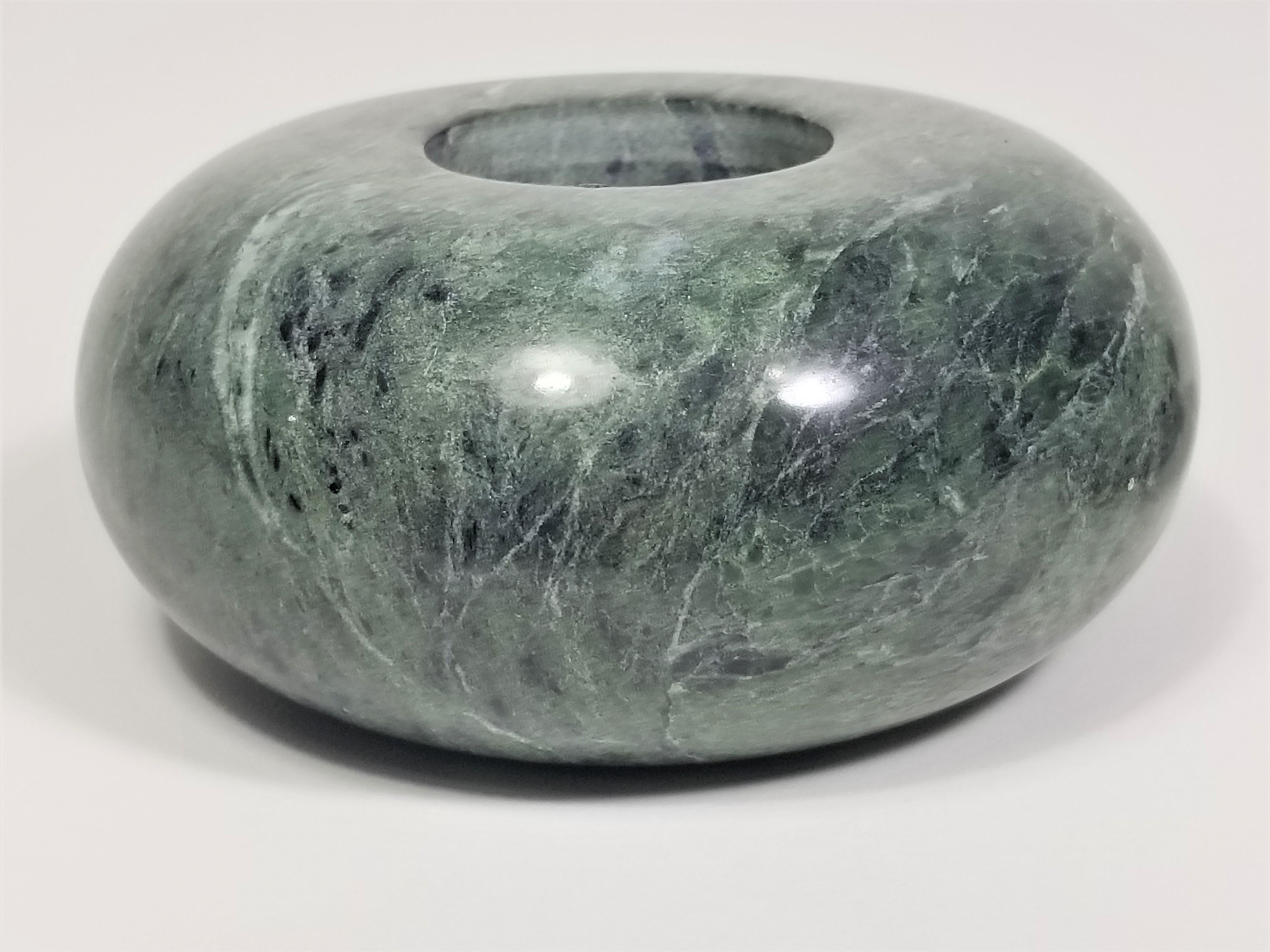 Green Marble Candle Holders, 1980s 4