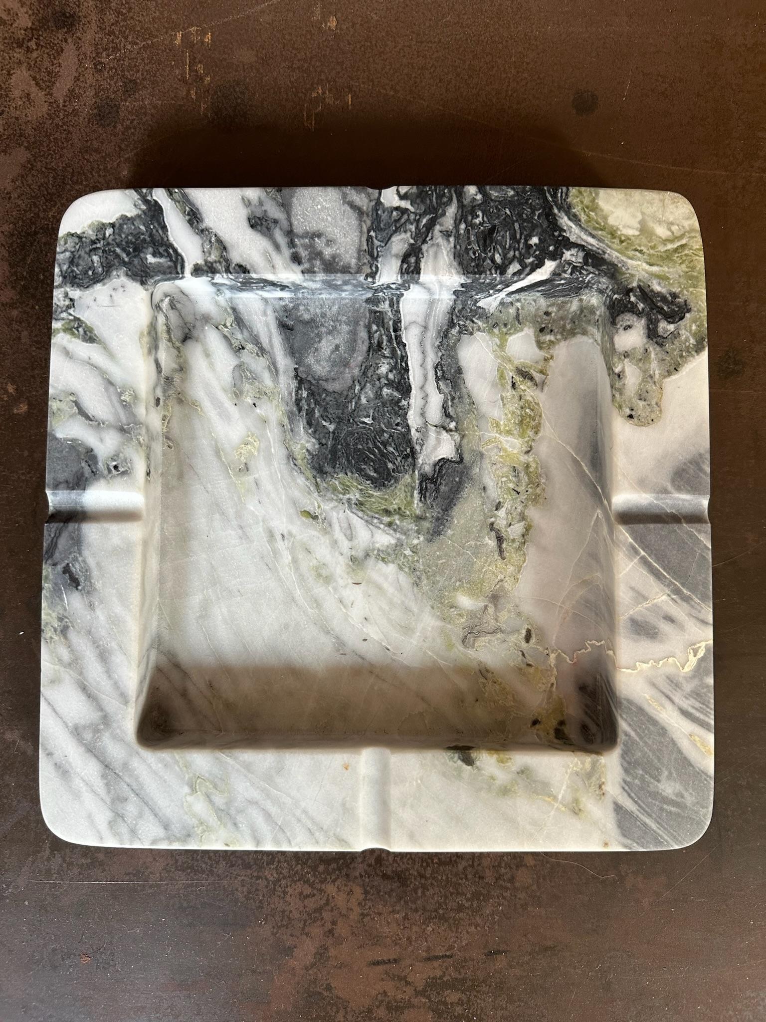 Contemporary Green Marble Catchall For Sale