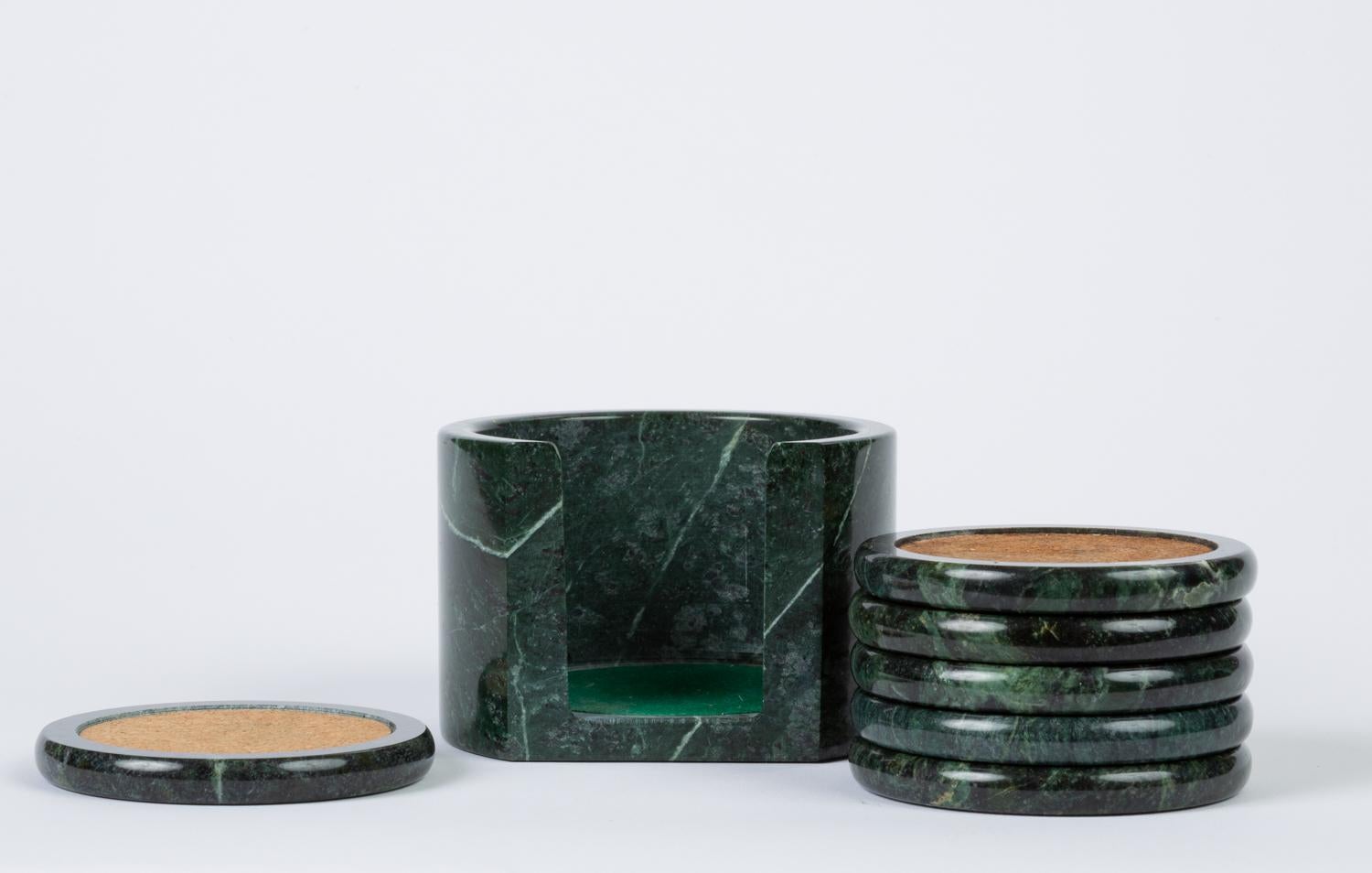 green marble coasters