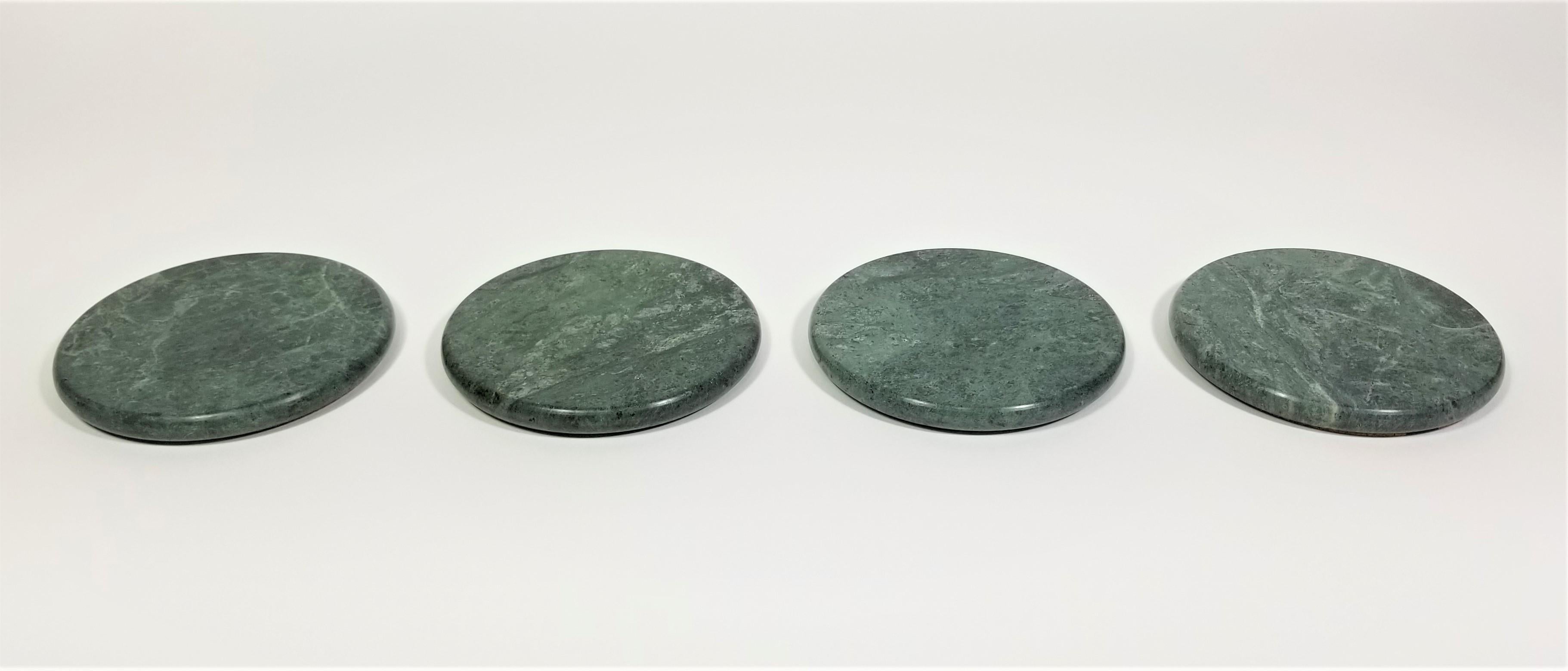 Green Marble Coasters Mid-Century, 1970s 2