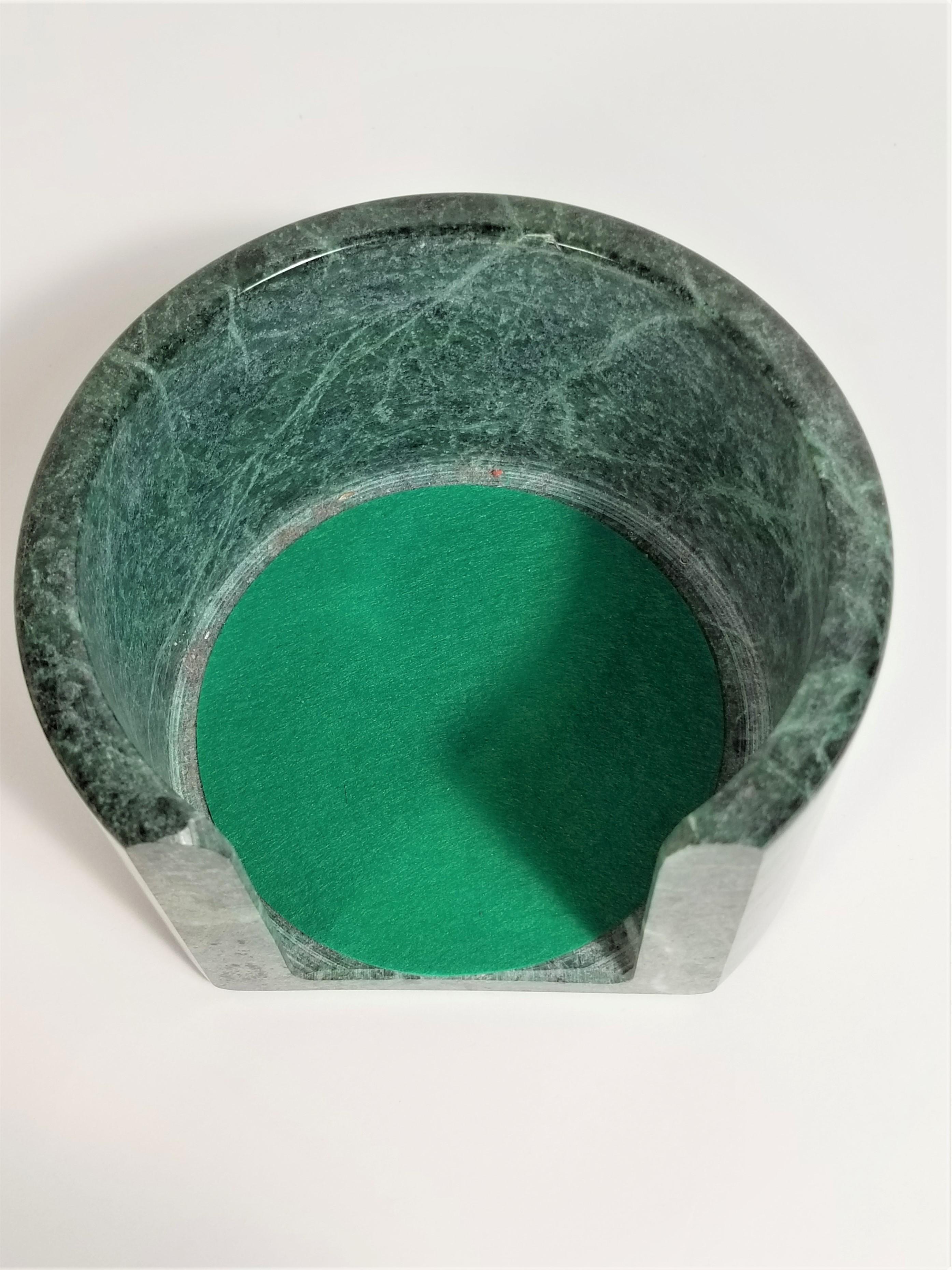 Green Marble Coasters Set 1980s 7 Piece 2