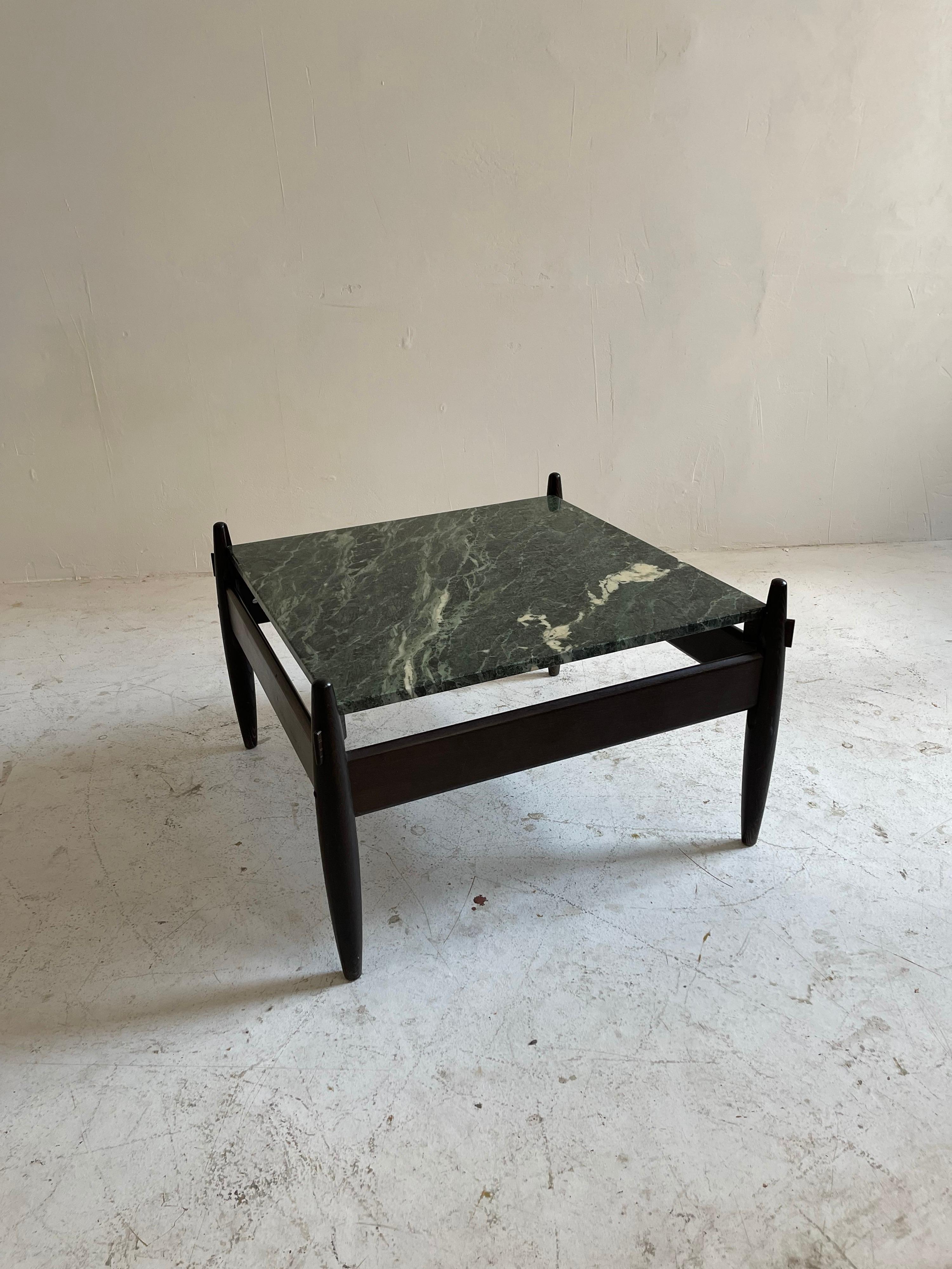 Green Marble Coffee Table Attributed to Sergio Rodrigues, Brazil 1960 In Good Condition In Vienna, AT
