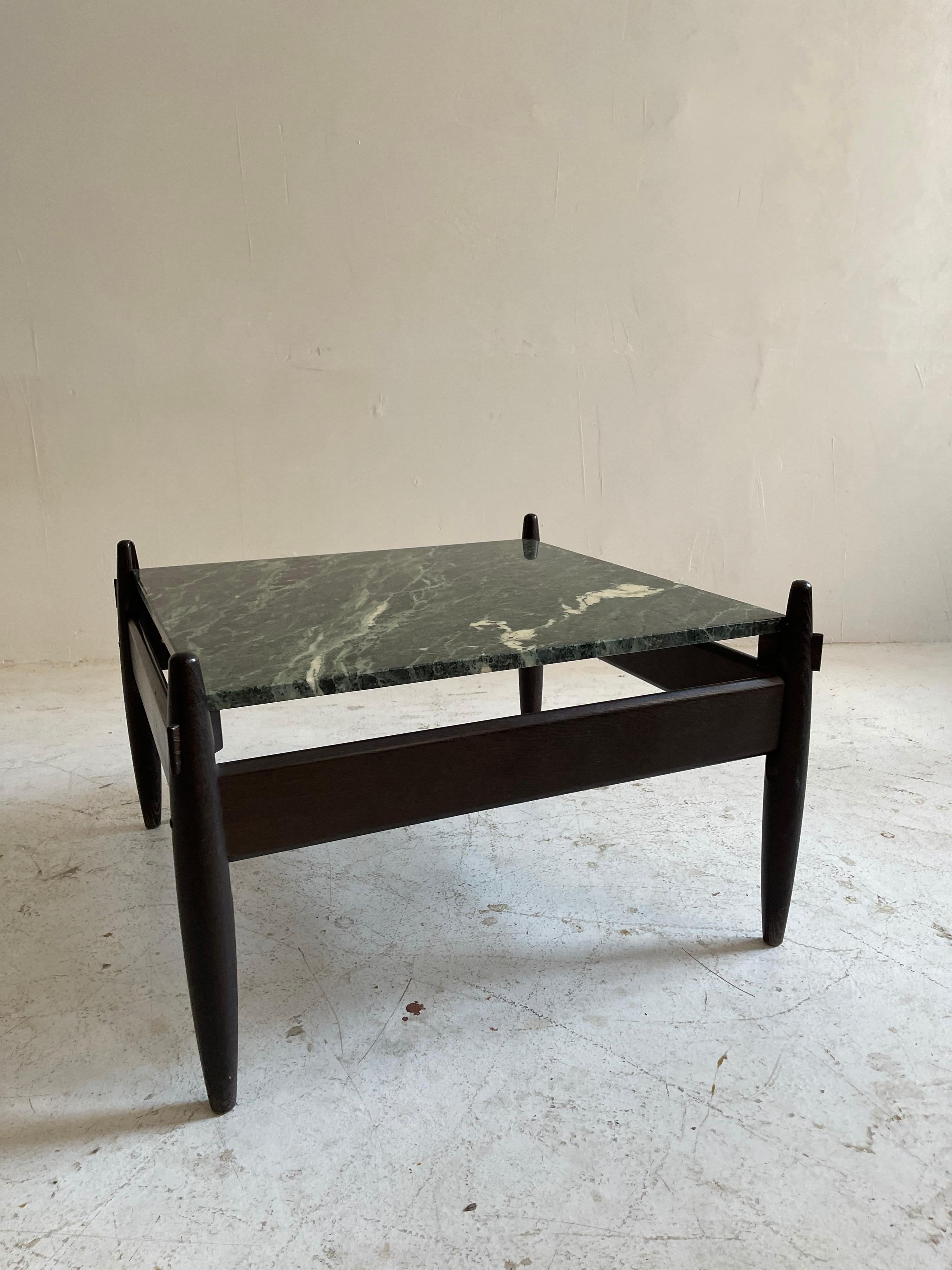 Mid-20th Century Green Marble Coffee Table Attributed to Sergio Rodrigues, Brazil 1960