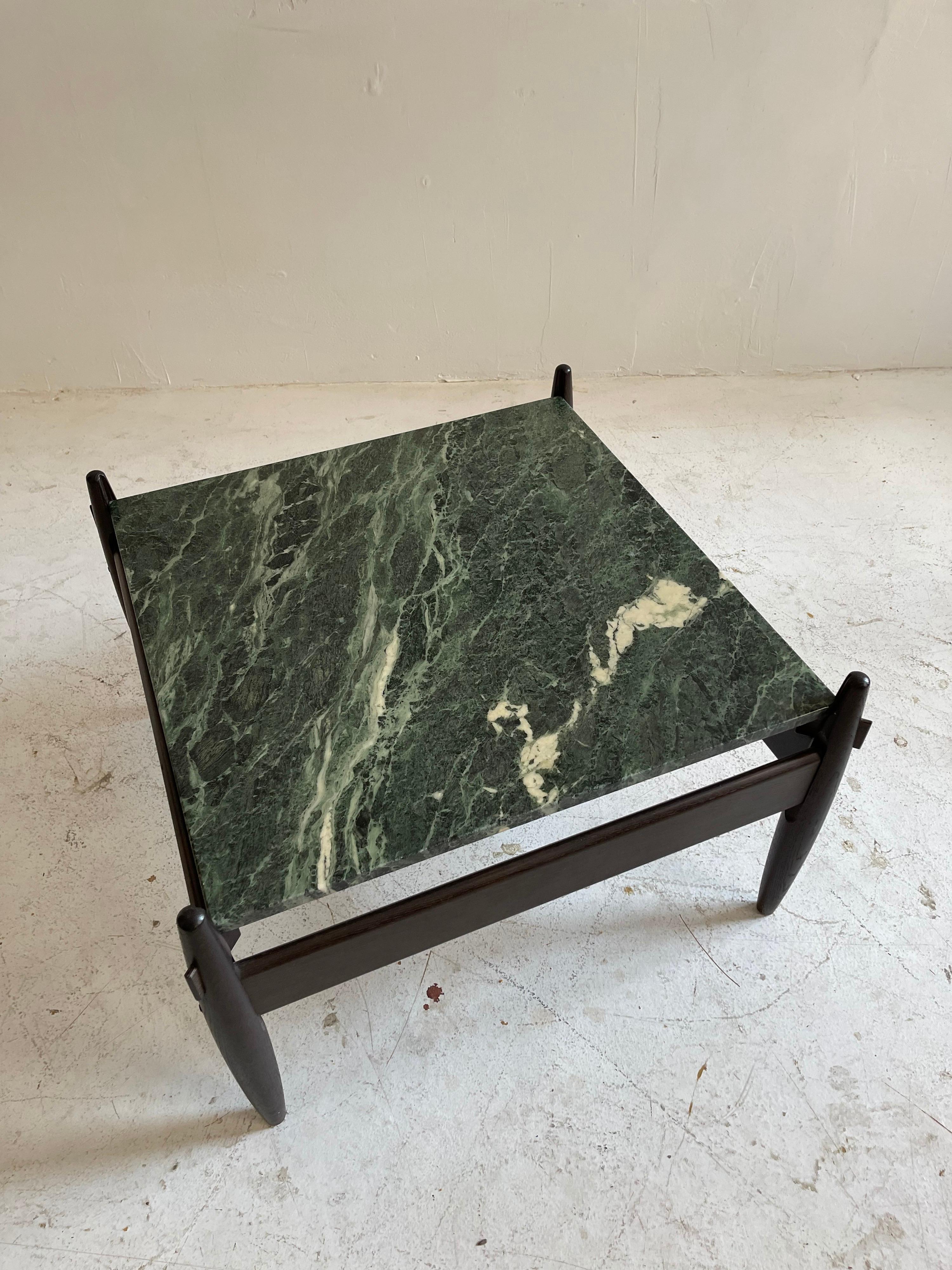 Green Marble Coffee Table Attributed to Sergio Rodrigues, Brazil 1960 1