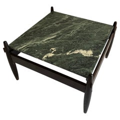 Green Marble Coffee Table Attributed to Sergio Rodrigues, Brazil 1960