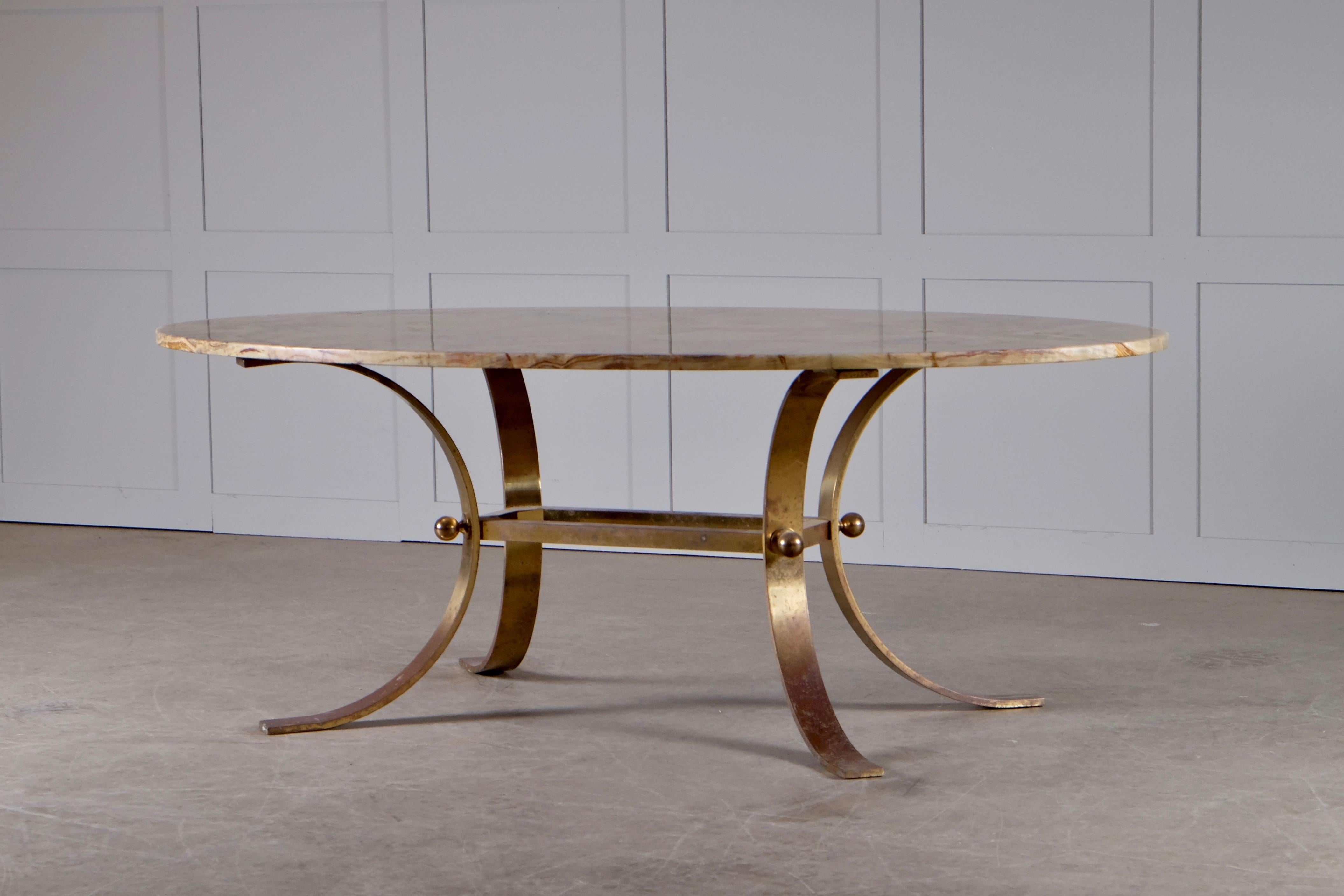 Green Marble Coffee Table, Italy, 1970s 3