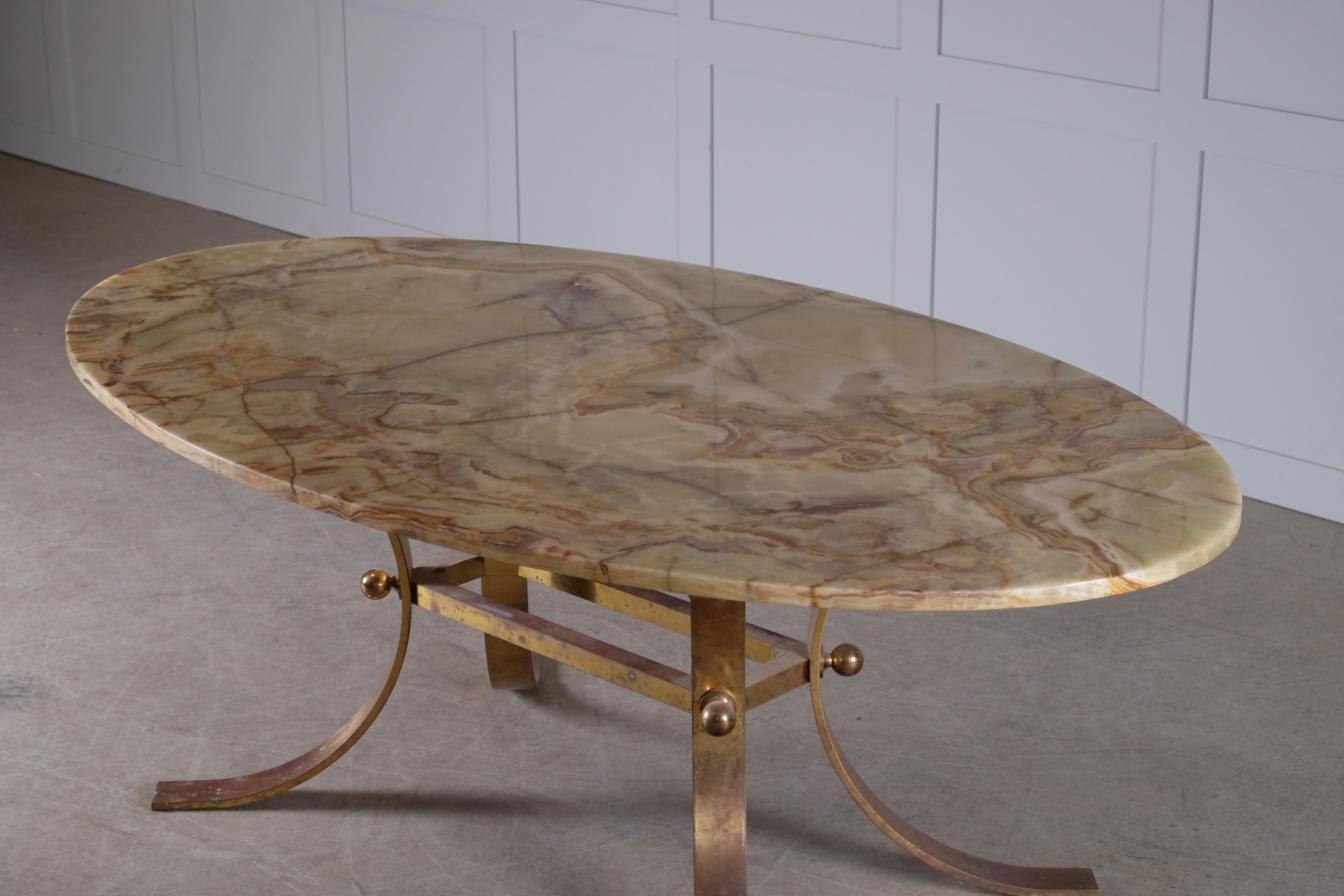 Green Marble Coffee Table, Italy, 1970s 1