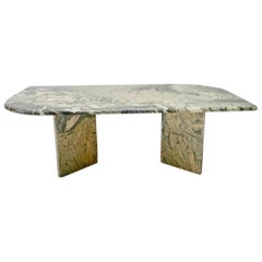Green Marble Coffee Table, Italy, 1970s