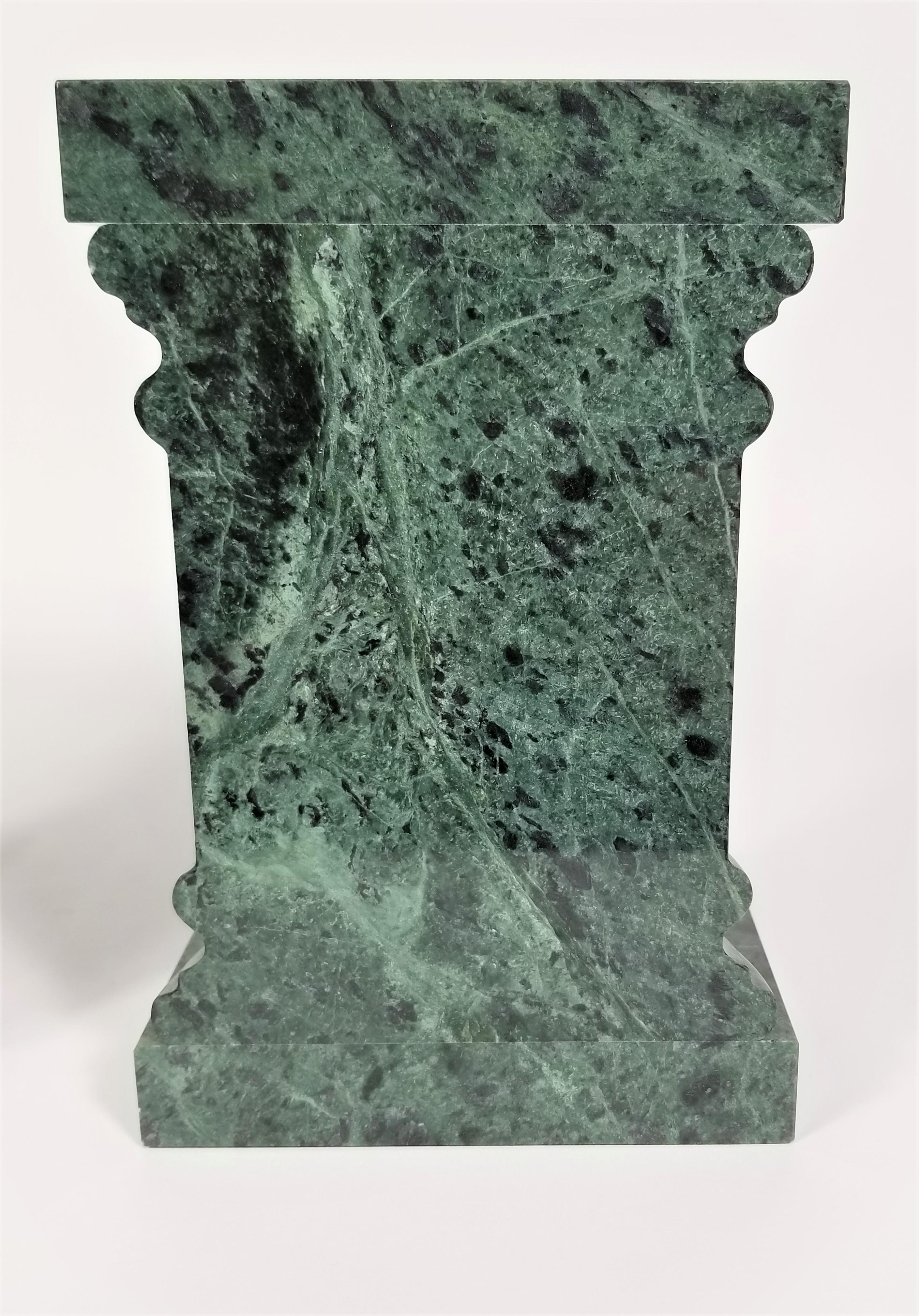 Green Marble Column Bookends Mid Century For Sale 5