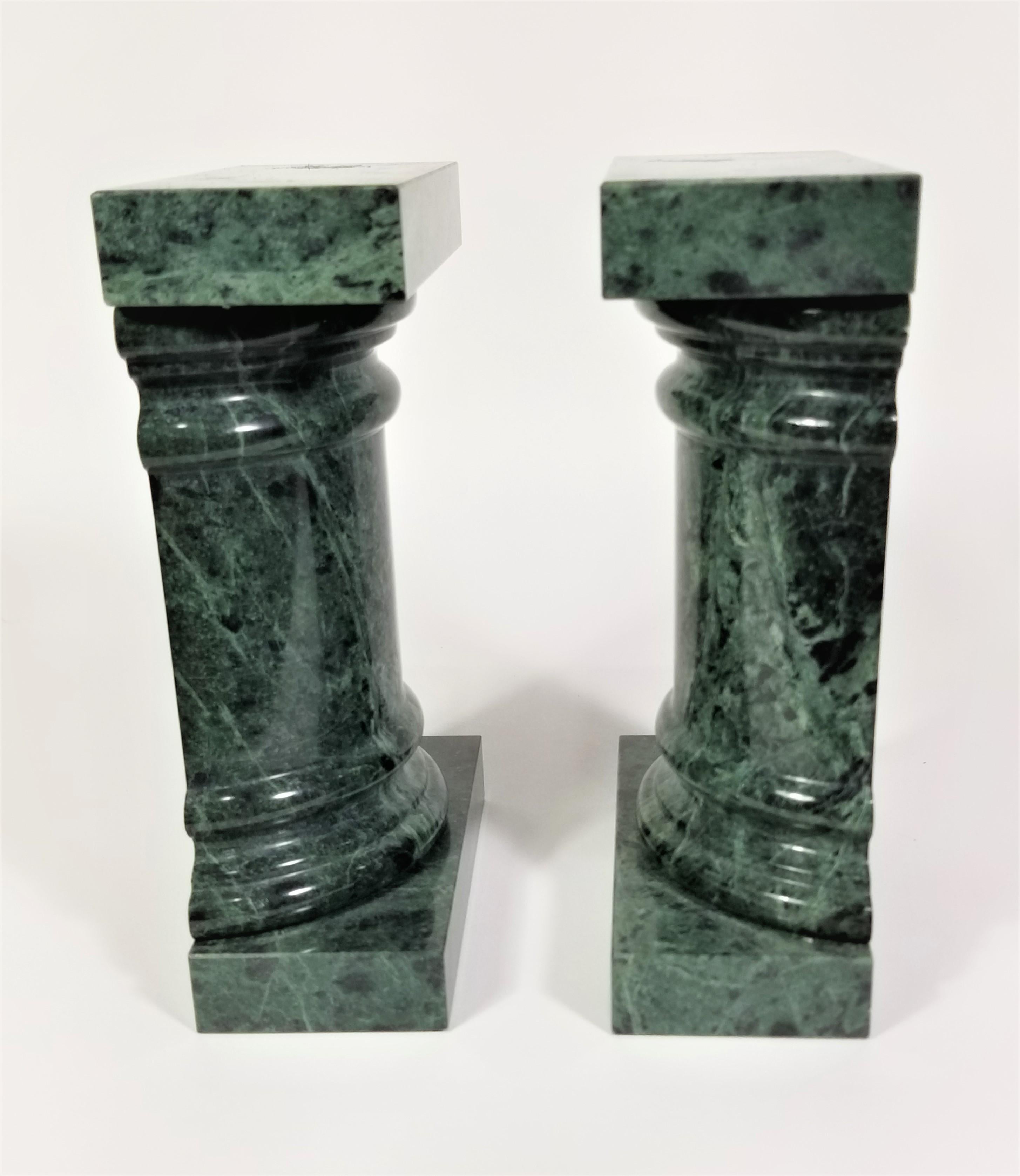 Green Marble Column Bookends Mid Century For Sale 7