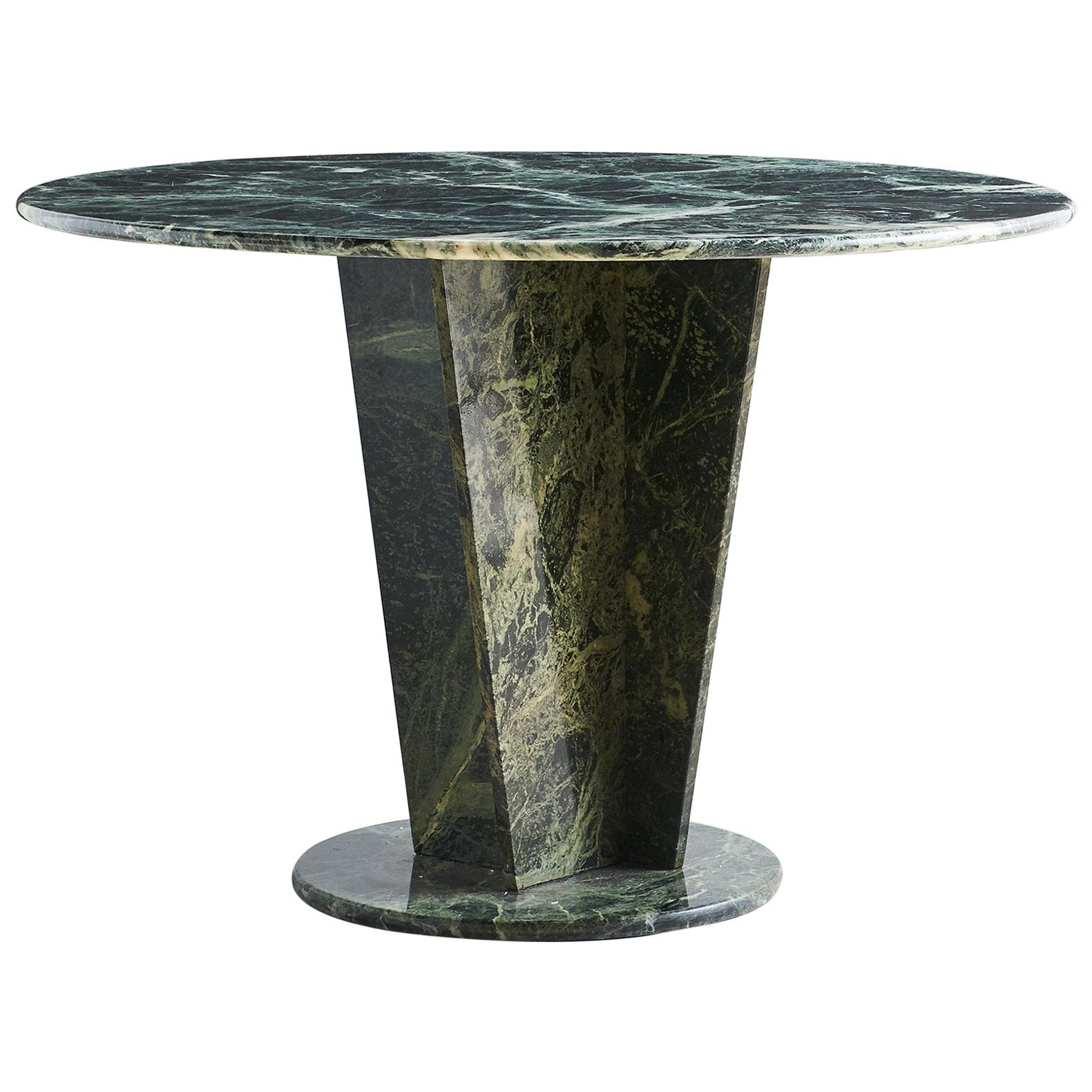 Green Marble Dining Table, Angle Base