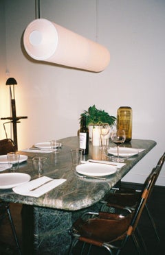 Green Marble Dining Table by MY HABITAT DESIGN