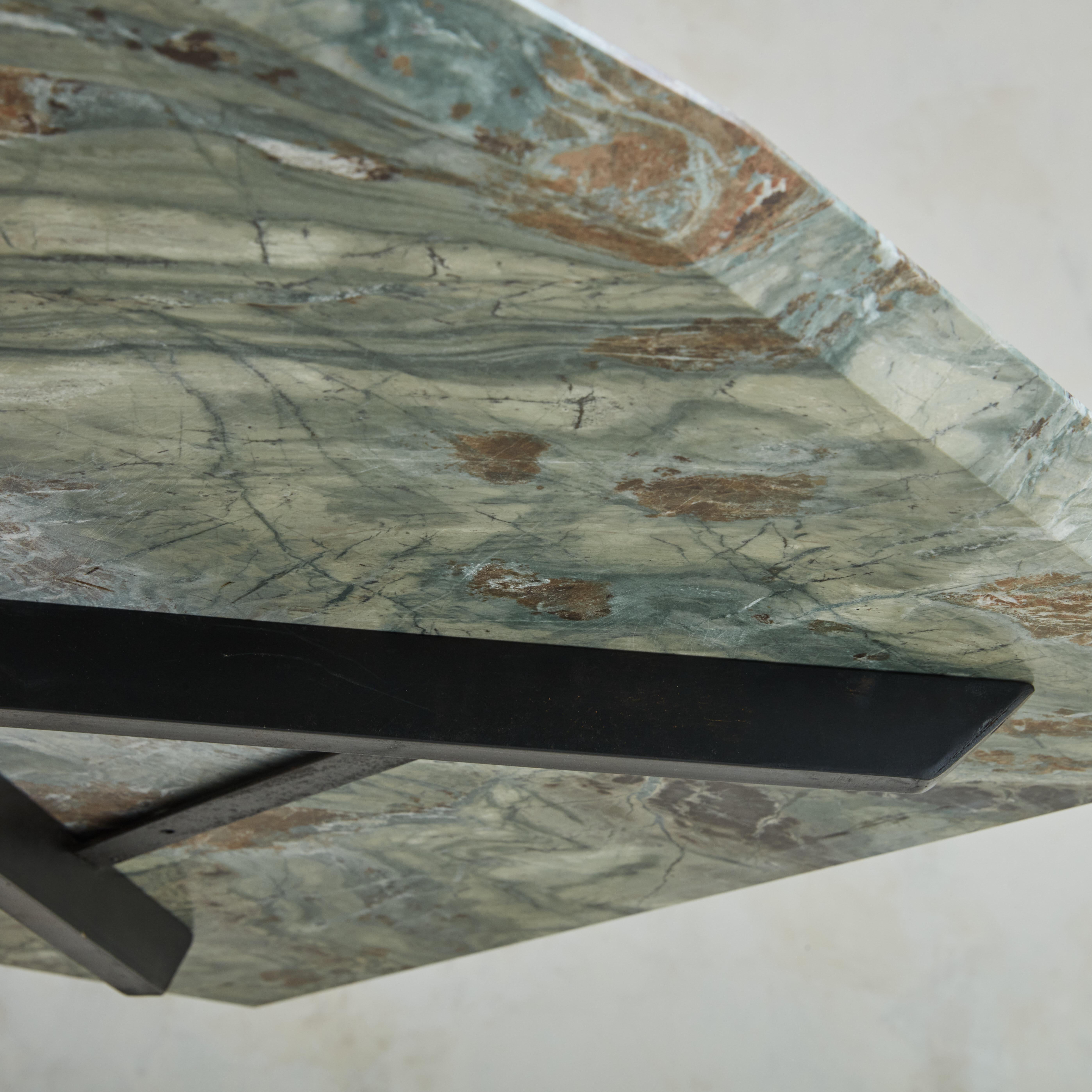 Green Marble Dining Table in the Style of Ignazio Gardella For Sale 3