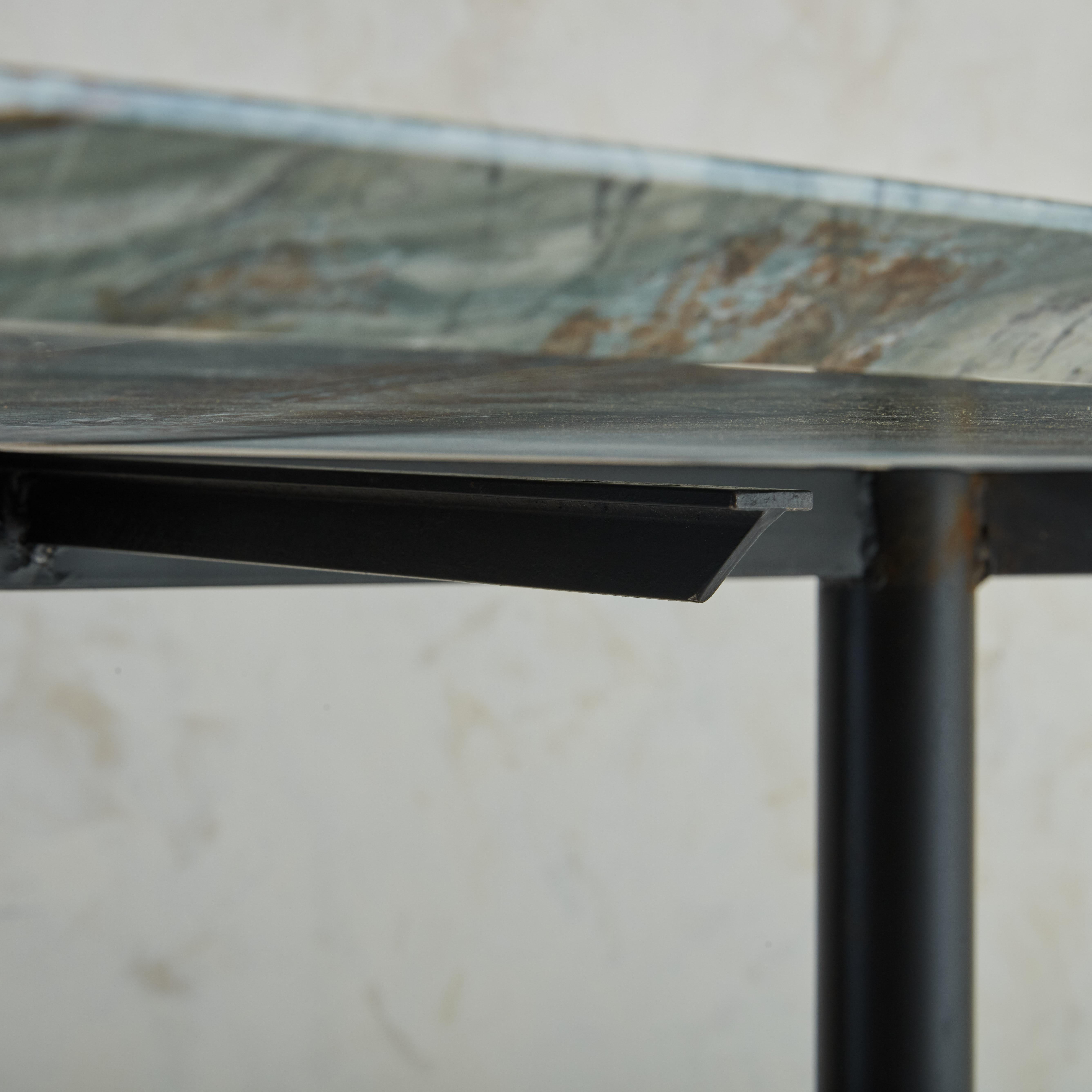 Green Marble Dining Table in the Style of Ignazio Gardella For Sale 2
