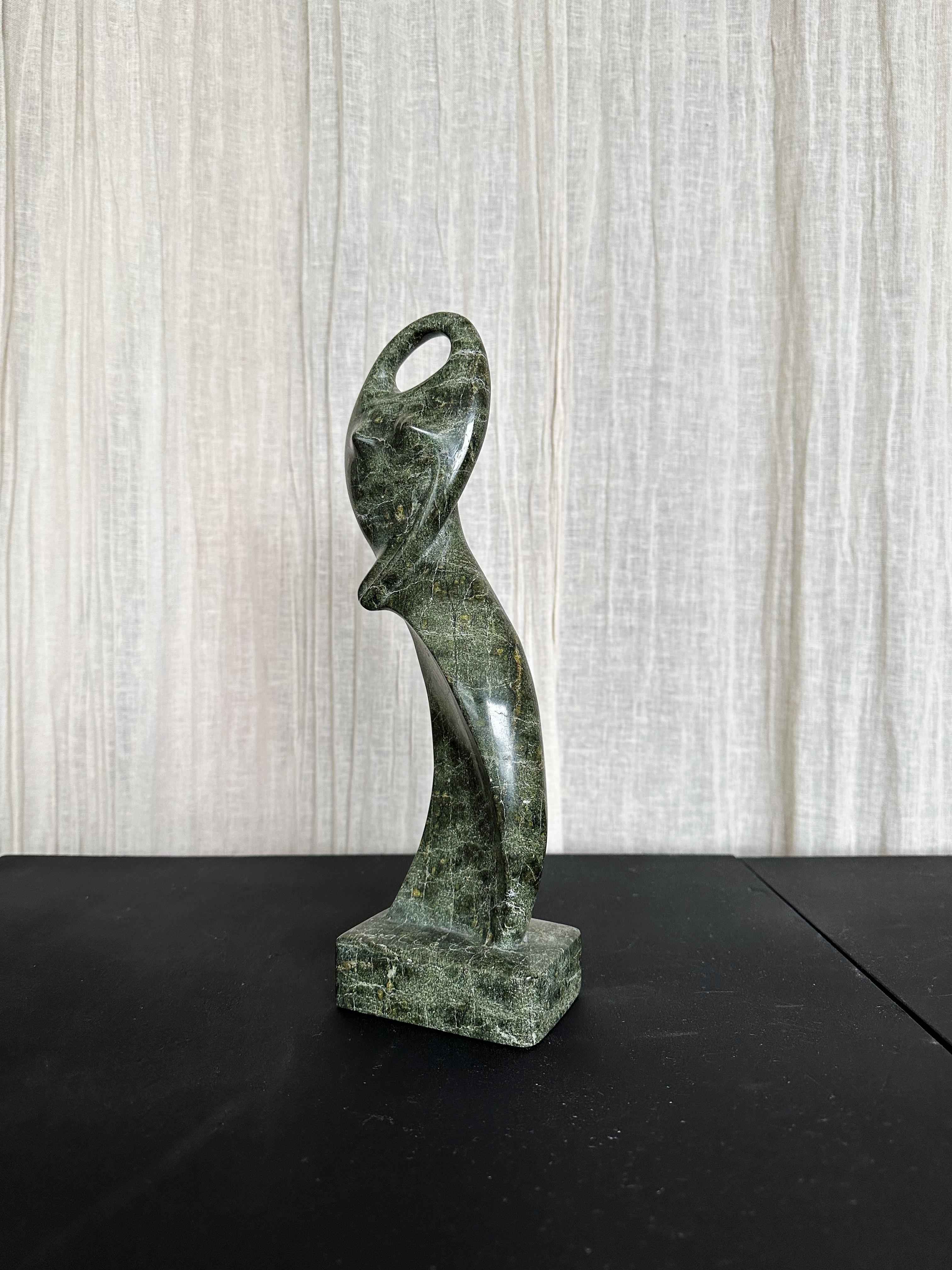 Green Marble Female Figure Sculpture, Signed Collette

//  

Dimensions: 
4”W x 2.5