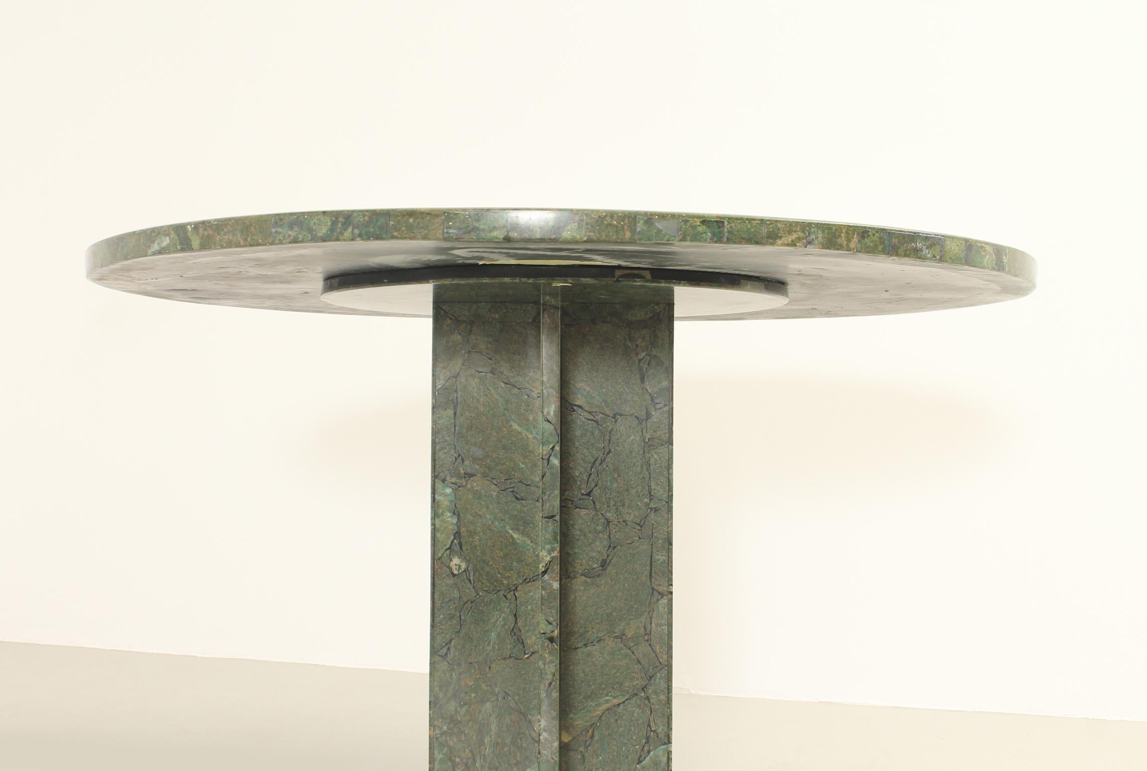 Green Marble Mosaic Dining Table from 1970s 3