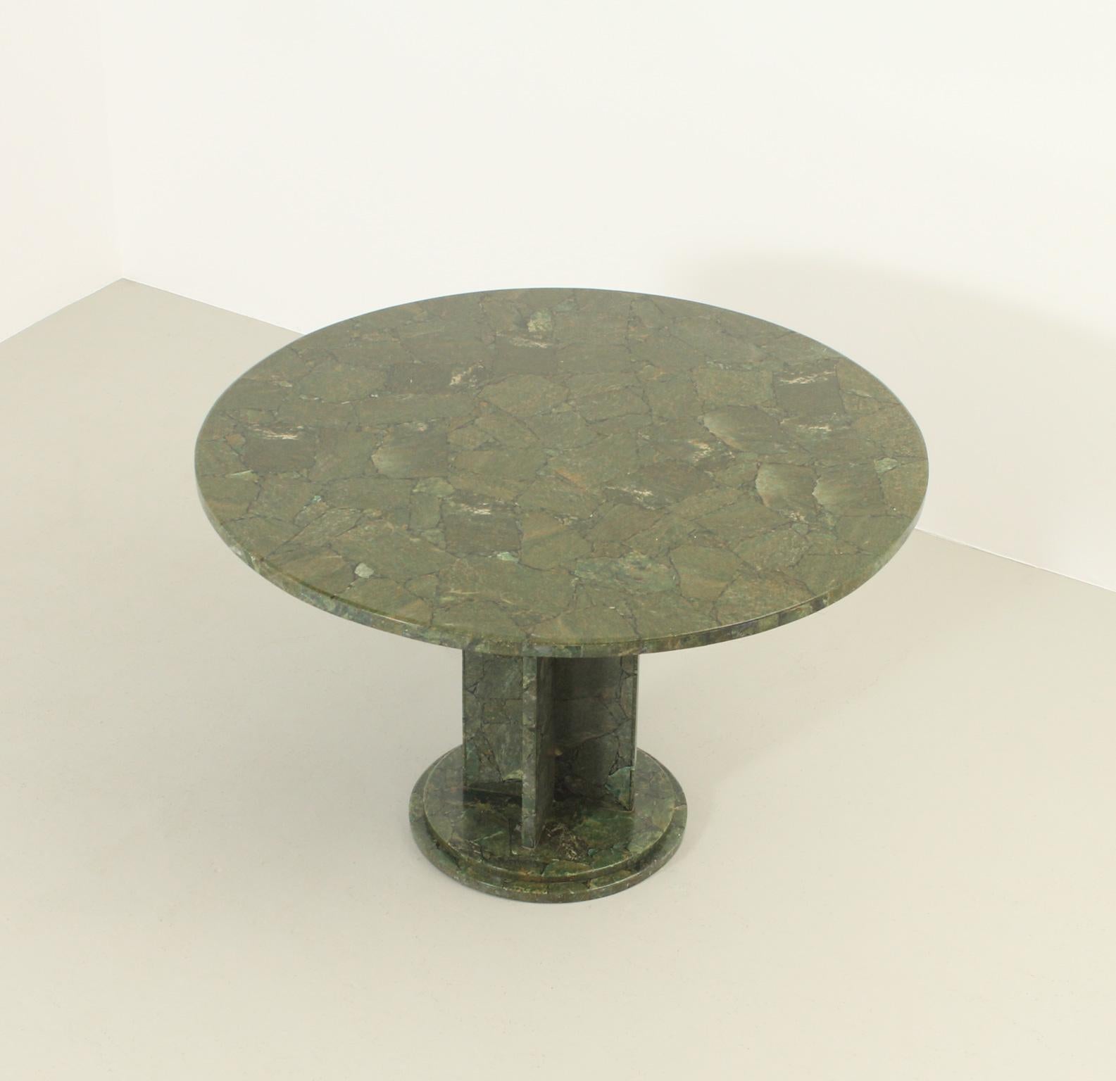 Green Marble Mosaic Dining Table from 1970s 6