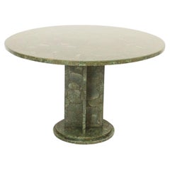 Green Marble Mosaic Dining Table from 1970s